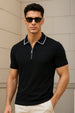 Zip Collar Polo T-Shirt