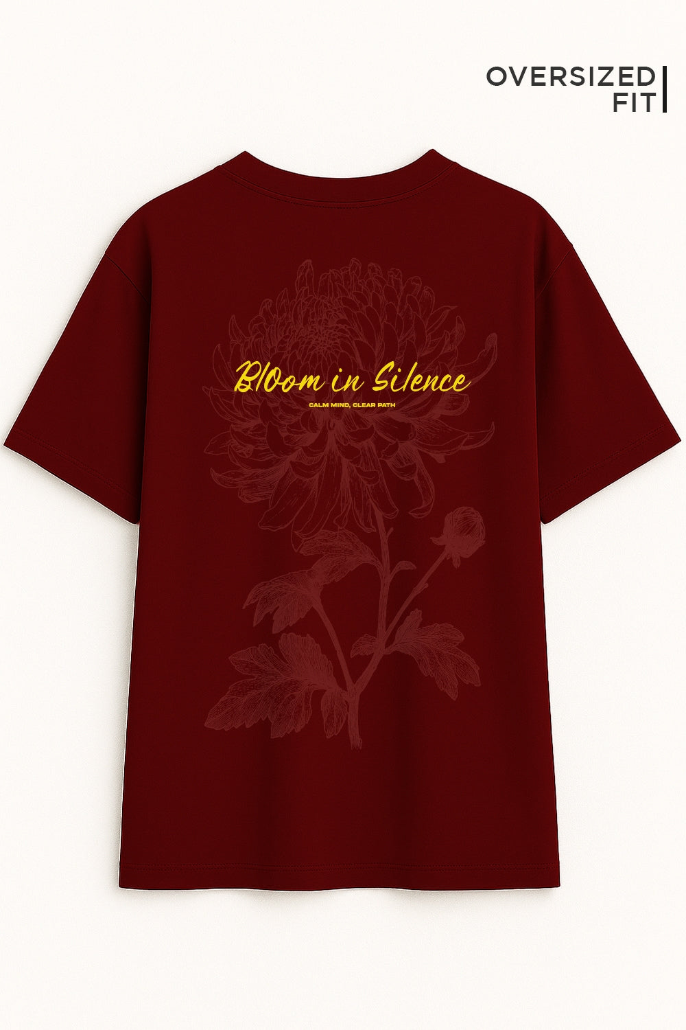 Bloom In Silence Oversized Fit Women Tee