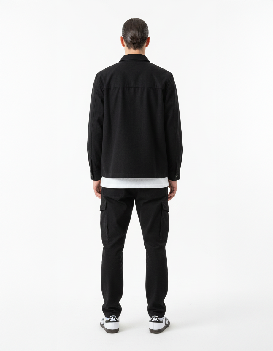 Zip Open Cotton Twill Jacket