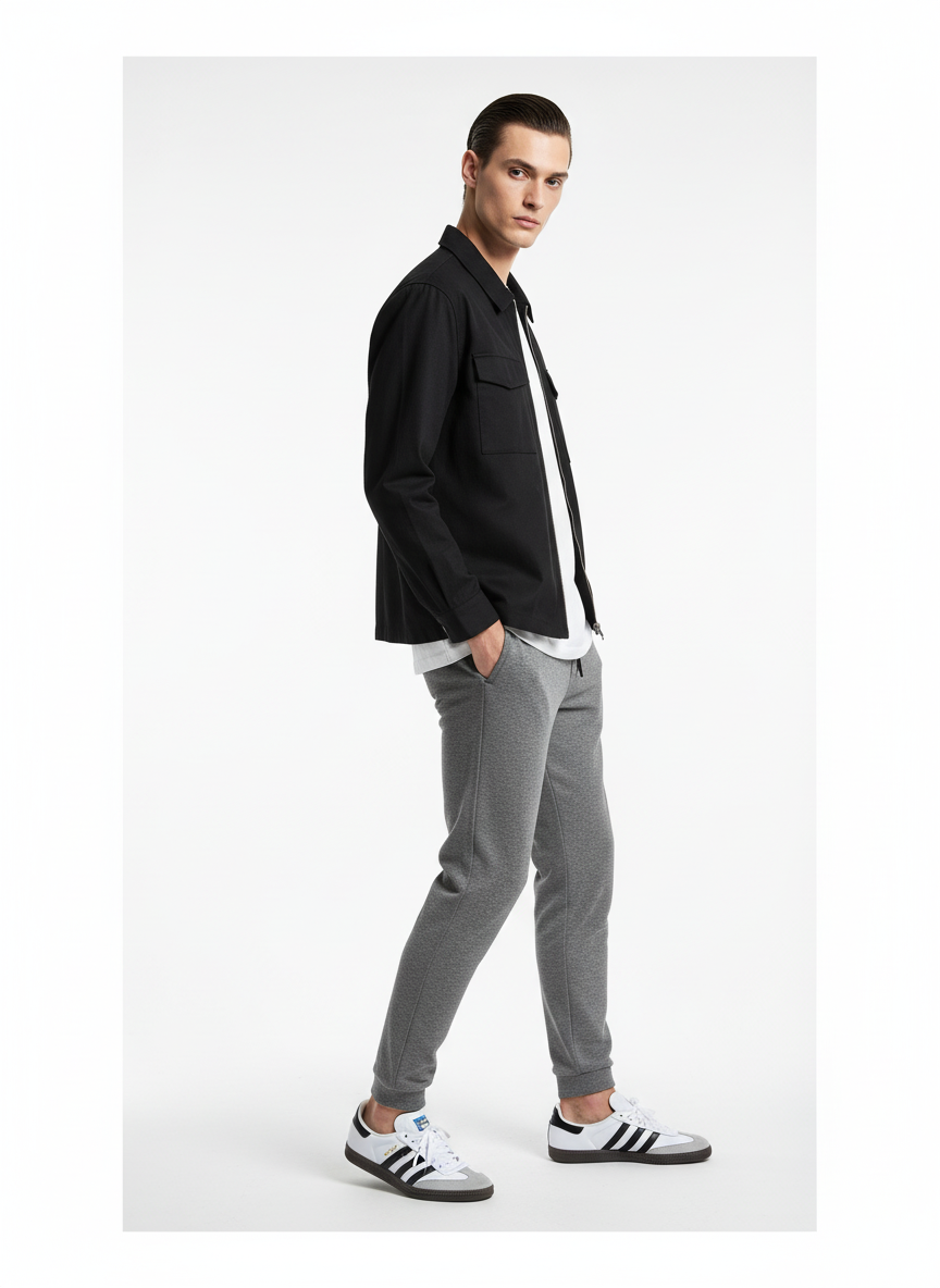 Zip Open Cotton Twill Jacket