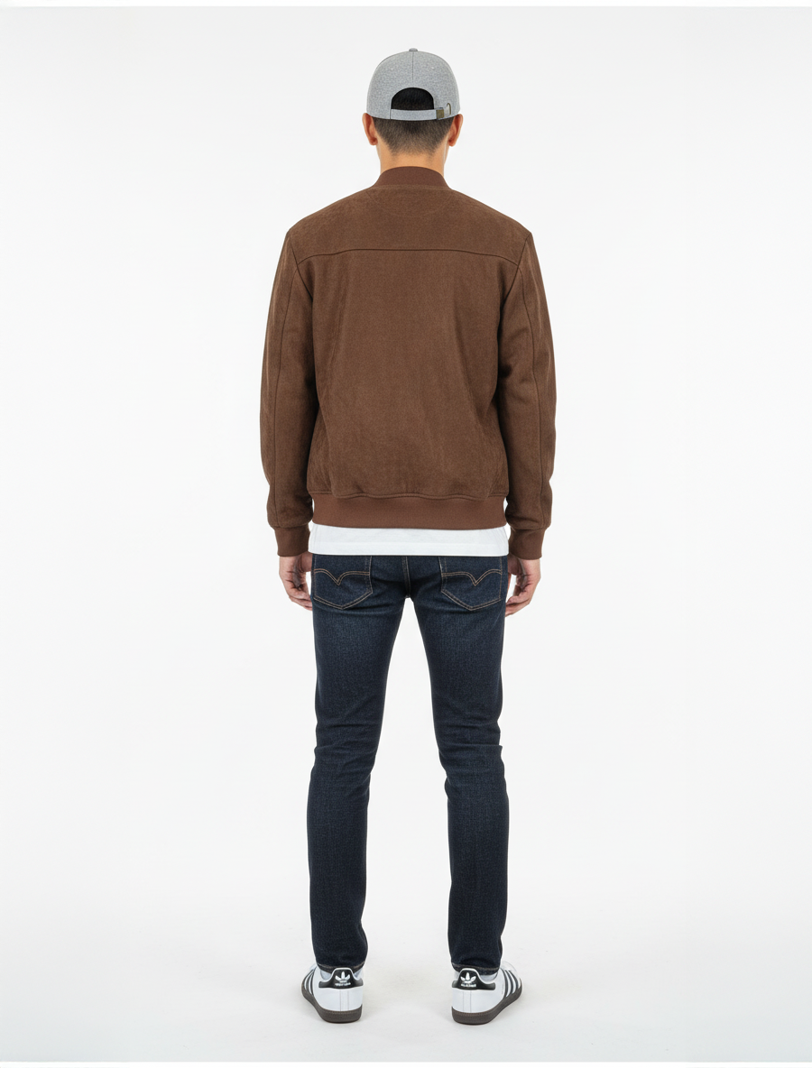 Suede Touch Bomber Jacket