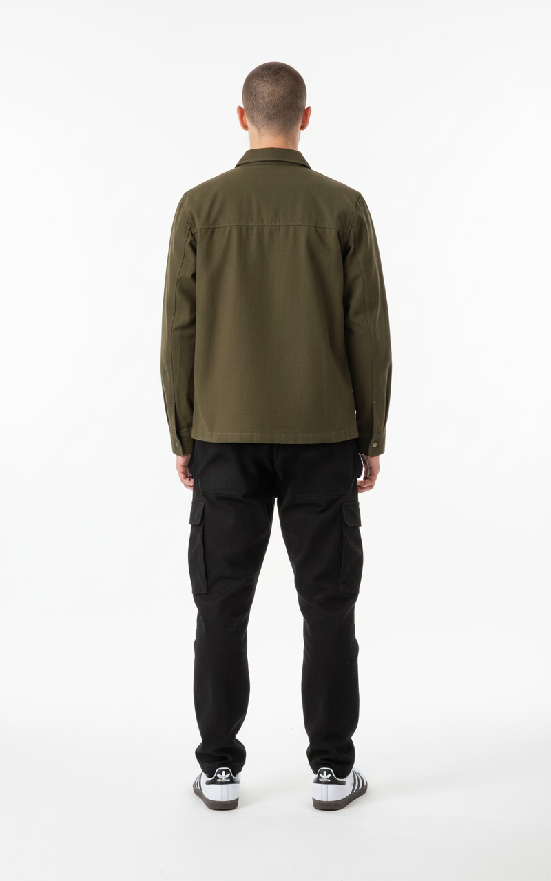 Zip Open Cotton Twill Jacket