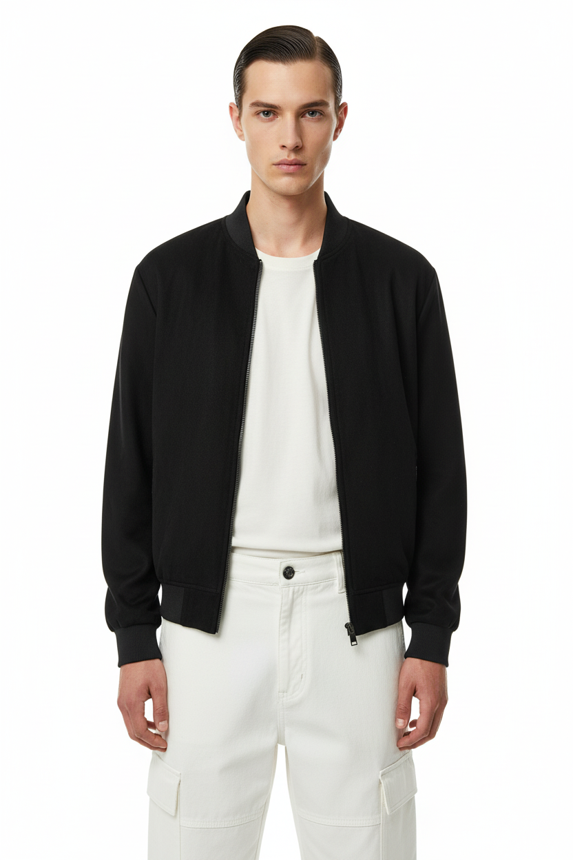 Suede Touch Bomber Jacket