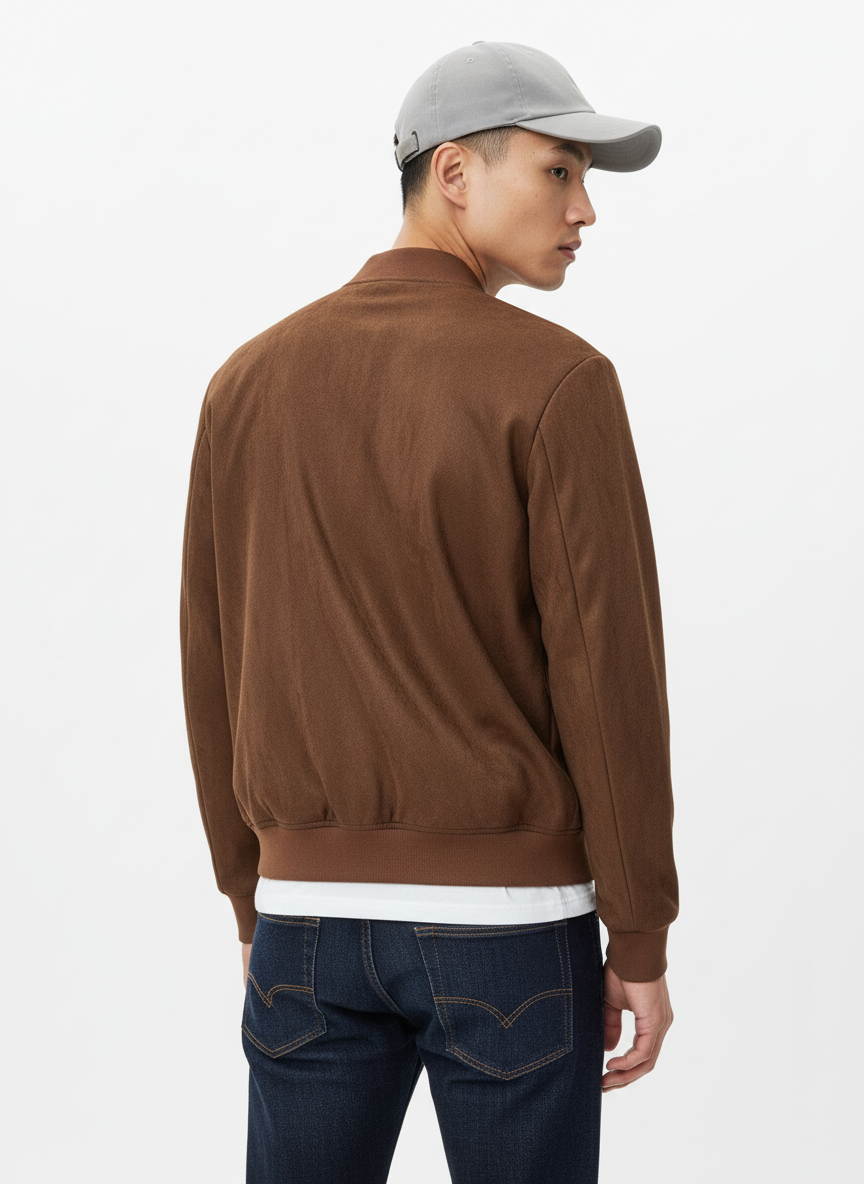 Suede Touch Bomber Jacket