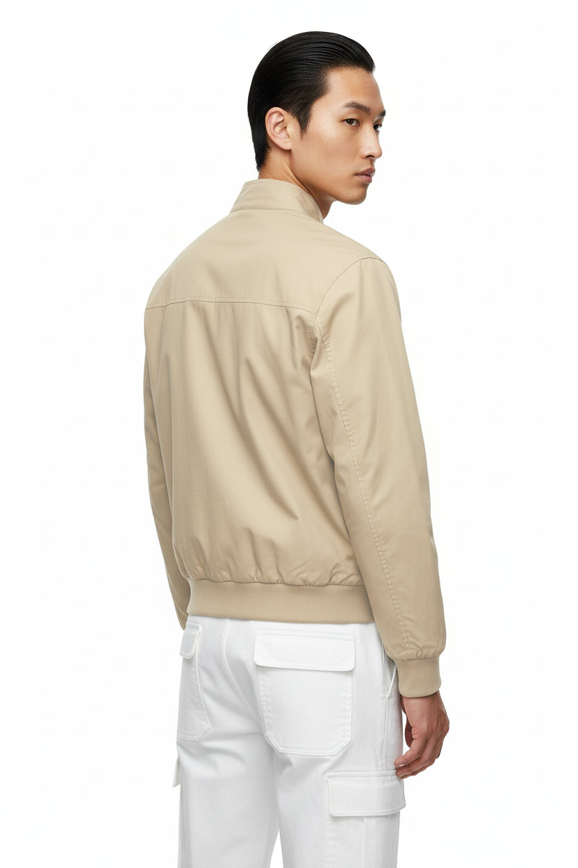 Mock Neck Bomber Jacket