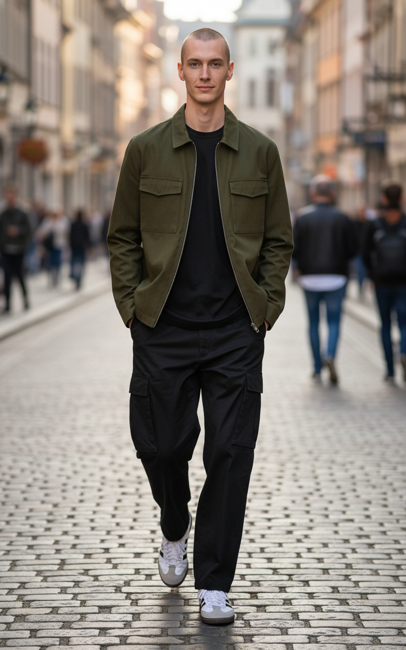 Zip Open Cotton Twill Jacket