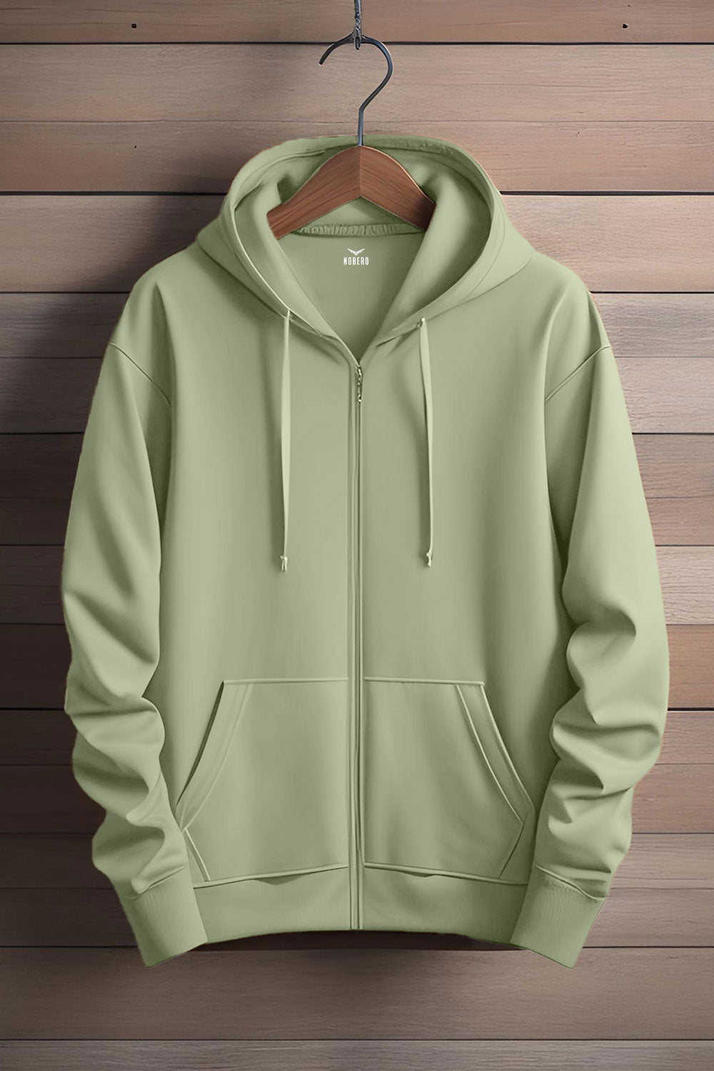 Shop Sky Blue Zipper Hoodie Online in India Nobero