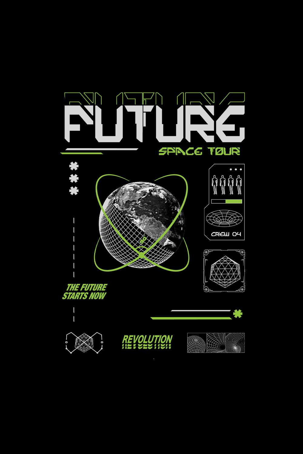 Future space Tour Oversized Sweatshirt
