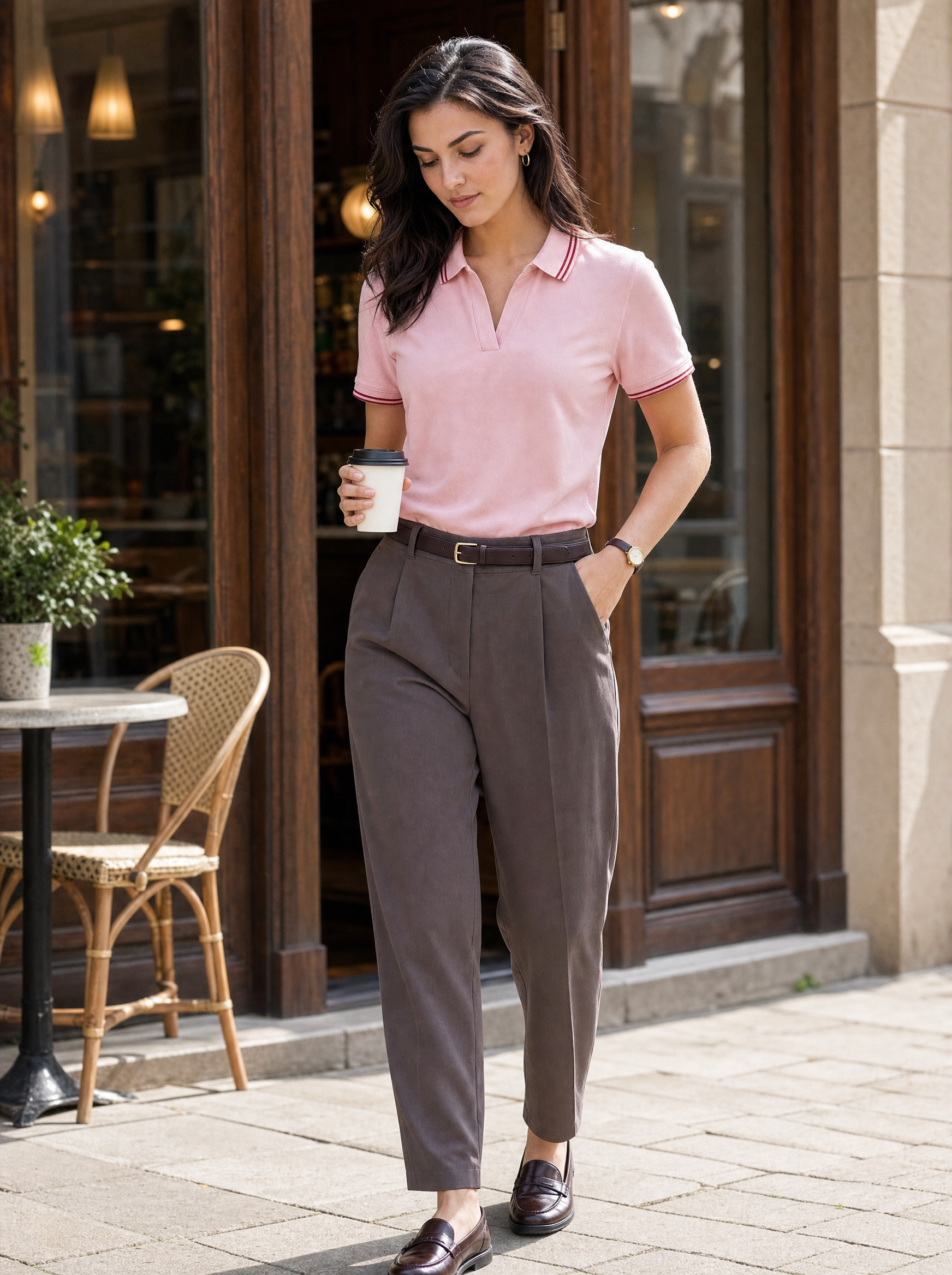 Johnny Collar Women Polo T-shirt
