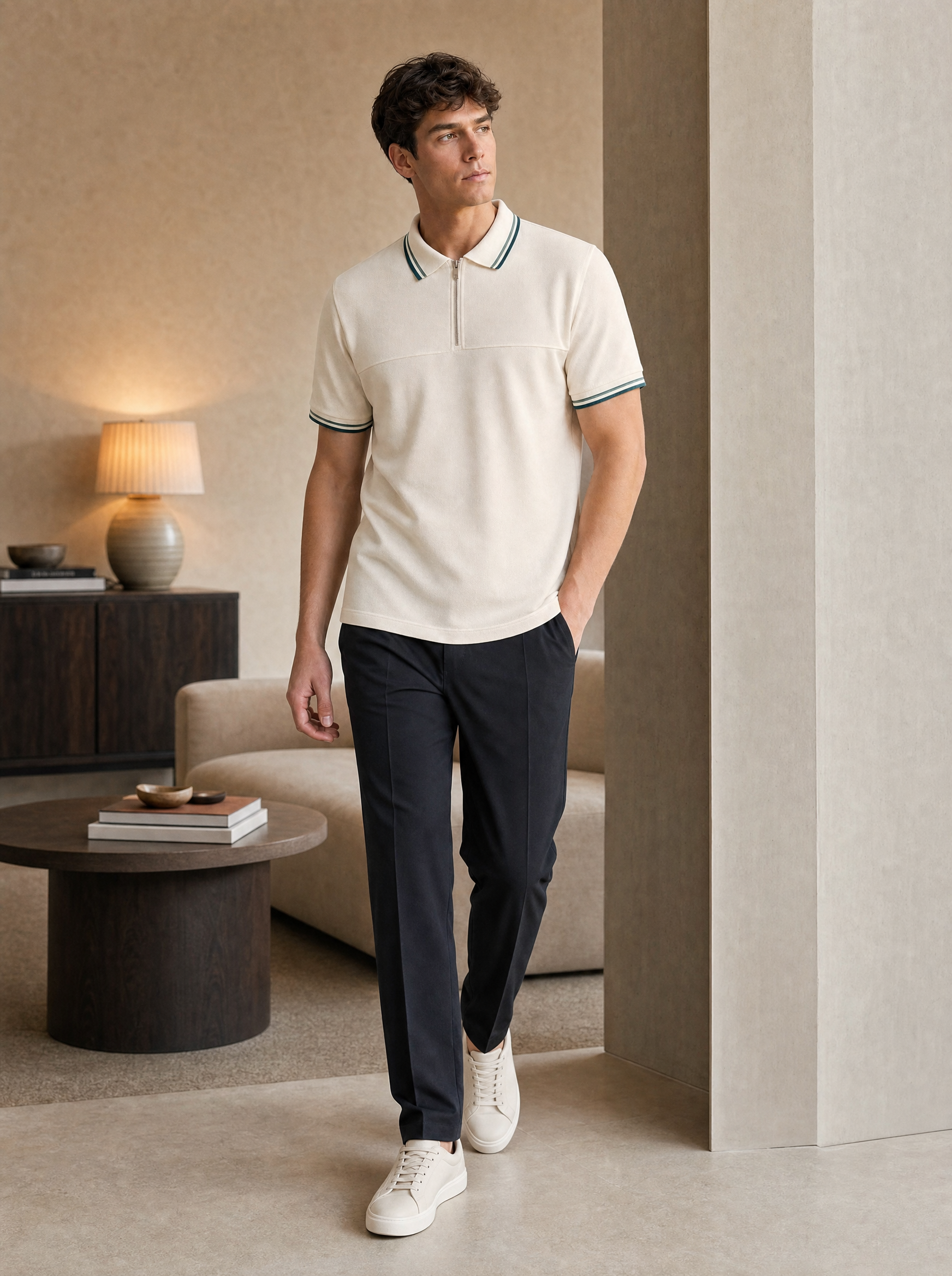 Riviera Zip Polo T-Shirt