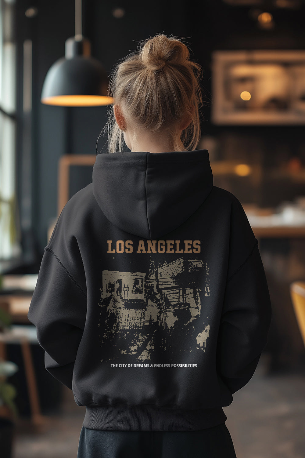 Boyfriend Fit Los Angeles Oversized Hoodie