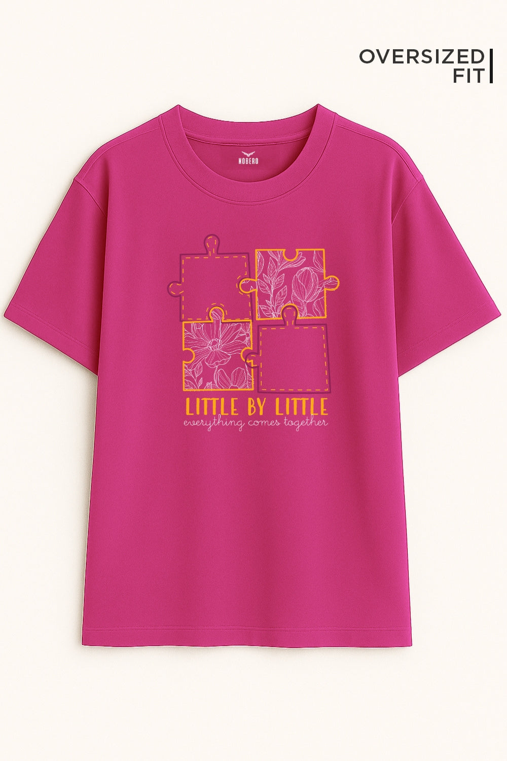 Little By Little Oversized Fit Women Tee