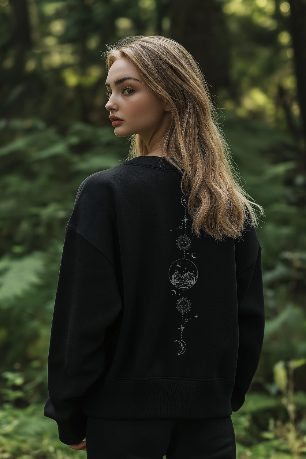 Boyfriend Fit Lunar Echo Oversized Sweatshirt