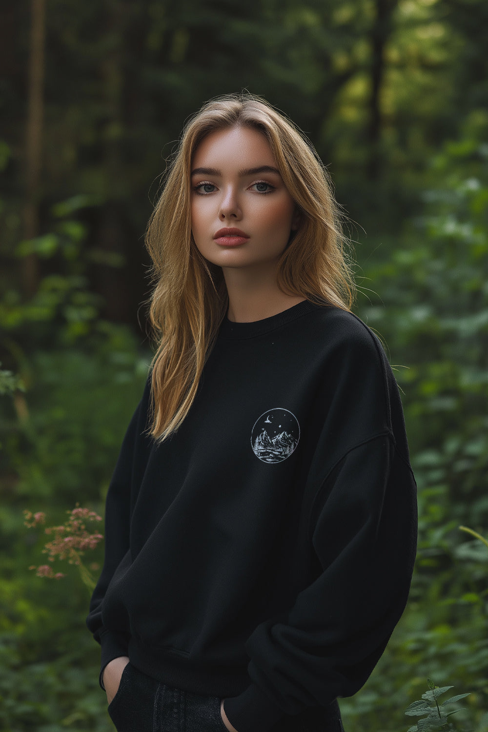 Boyfriend Fit Lunar Echo Oversized Sweatshirt