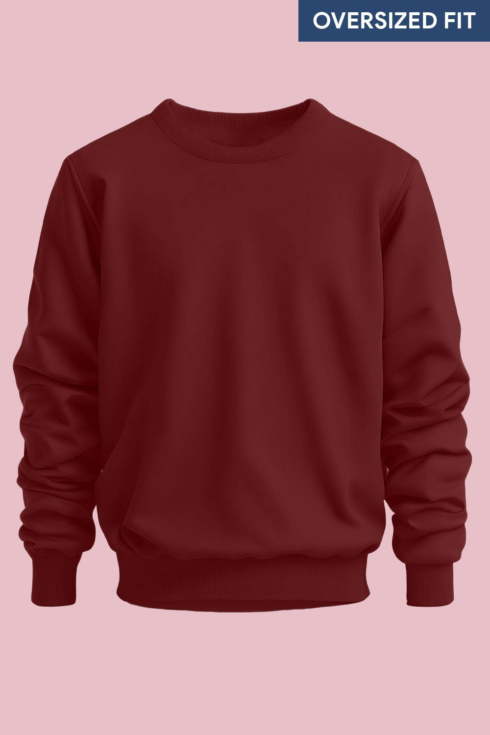 Oversized maroon sweatshirt sale