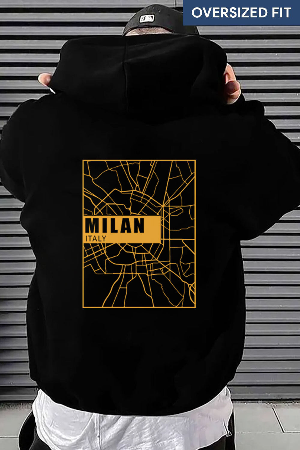 Milan Oversized Printed Hoodie