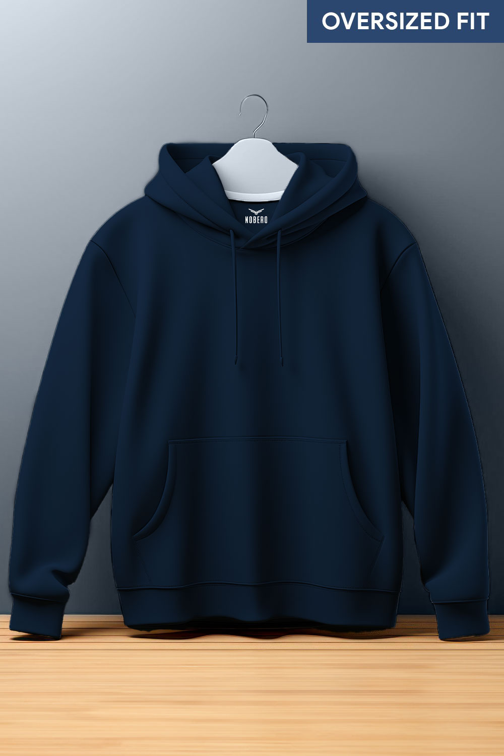 Sweatshirt jacket with a hood - dark blue