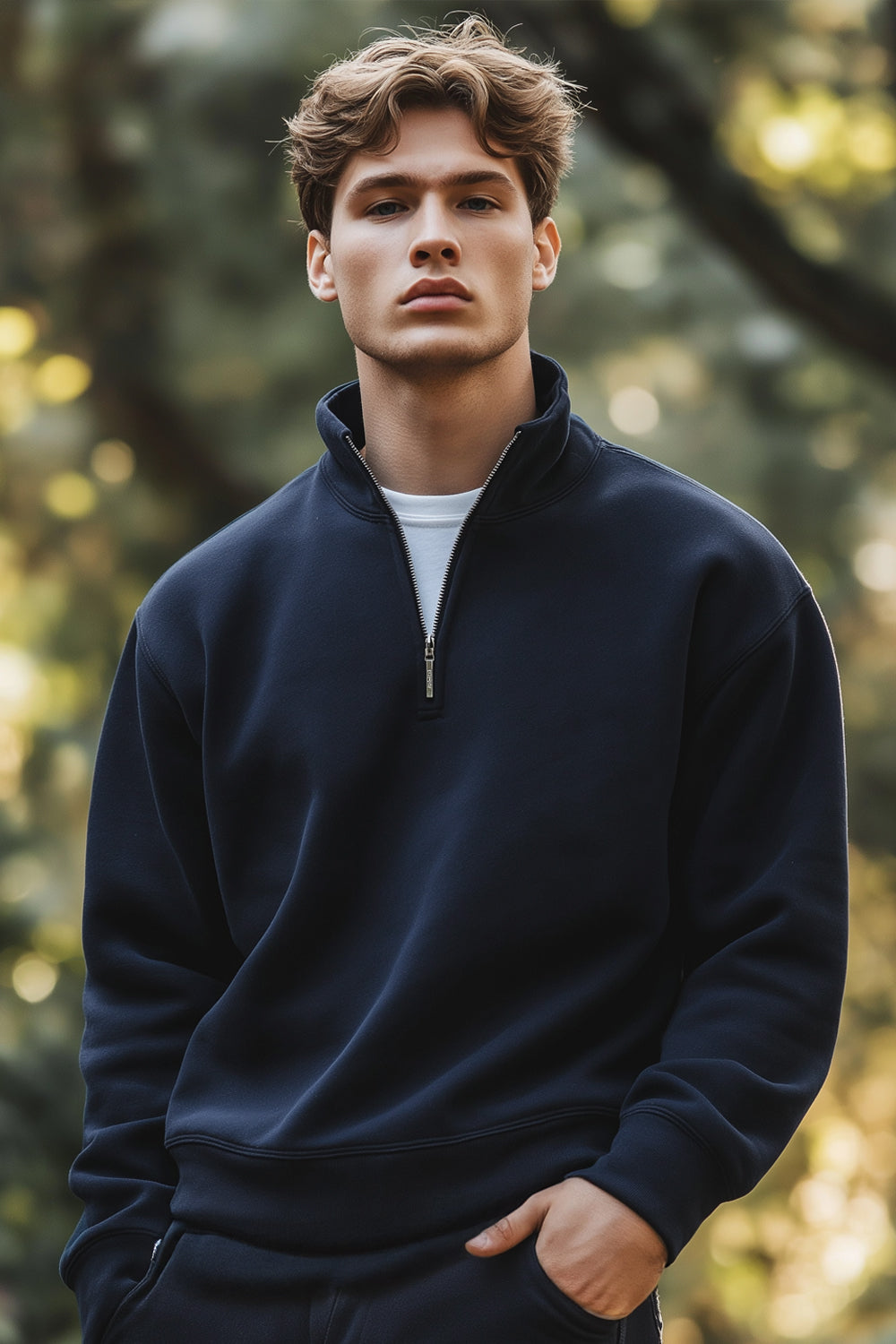 Mock Neck  Sweatshirt