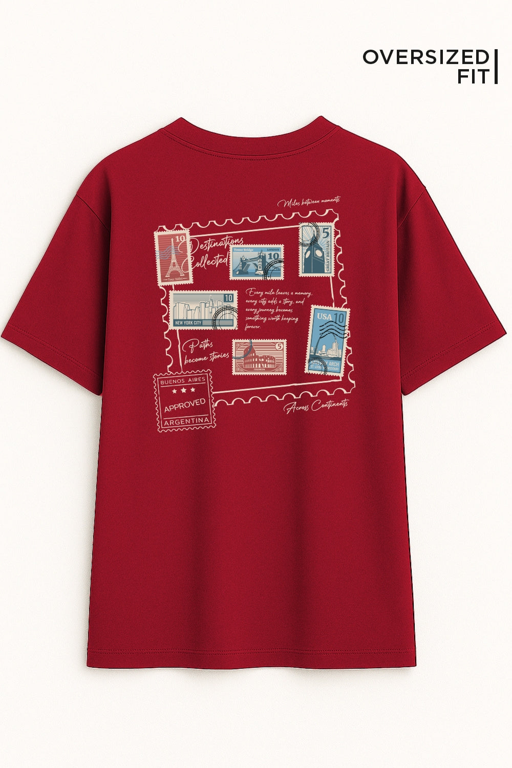 No Fixed Place Oversized Fit Women Tee
