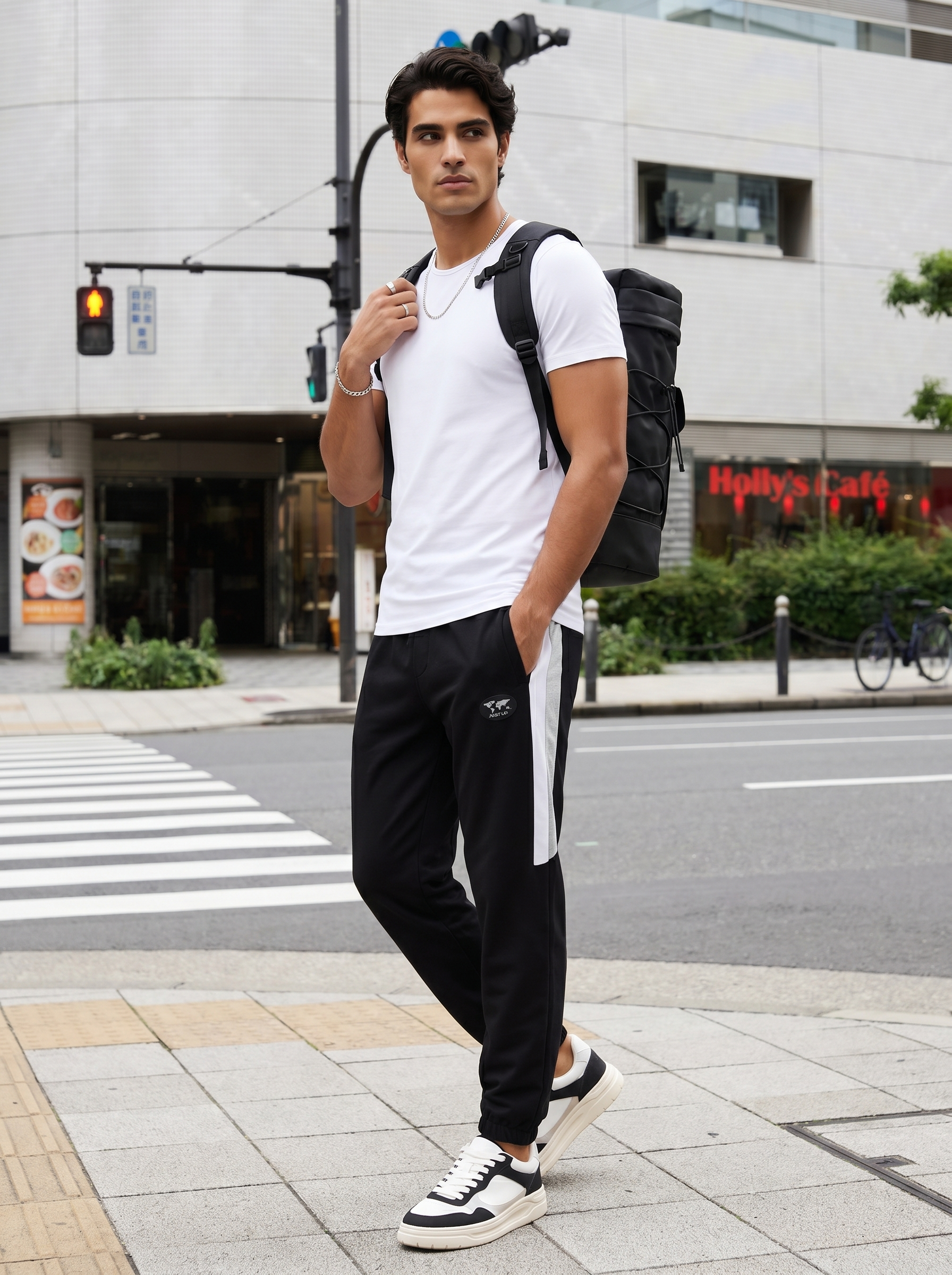 Just Go Embroidered Joggers