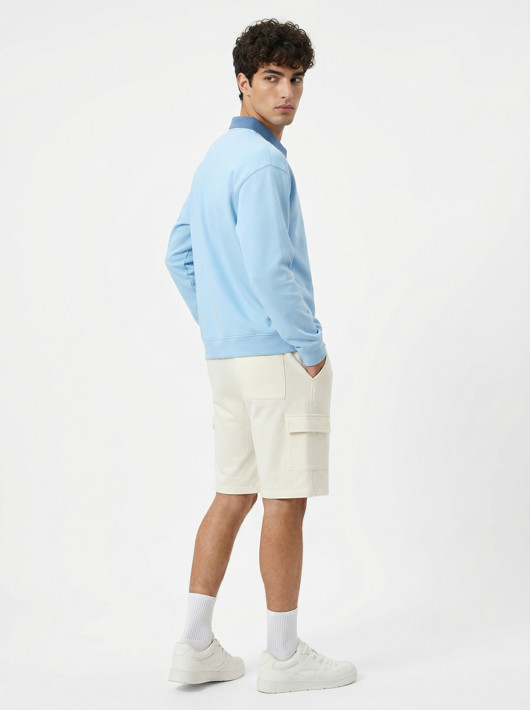 Quarter Zip Full Sleeve Polo T-Shirt