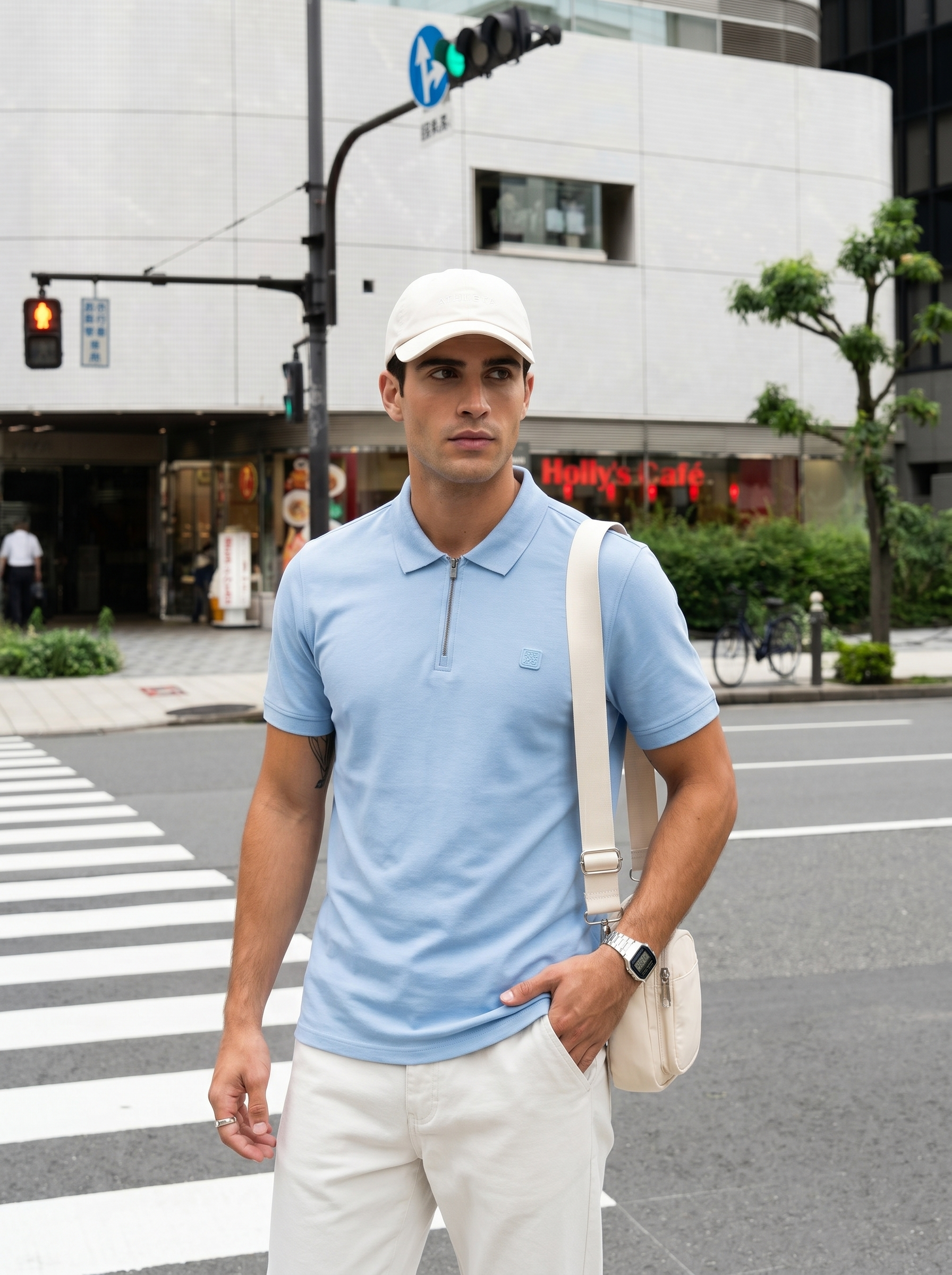Travel Zip Polo T-Shirt