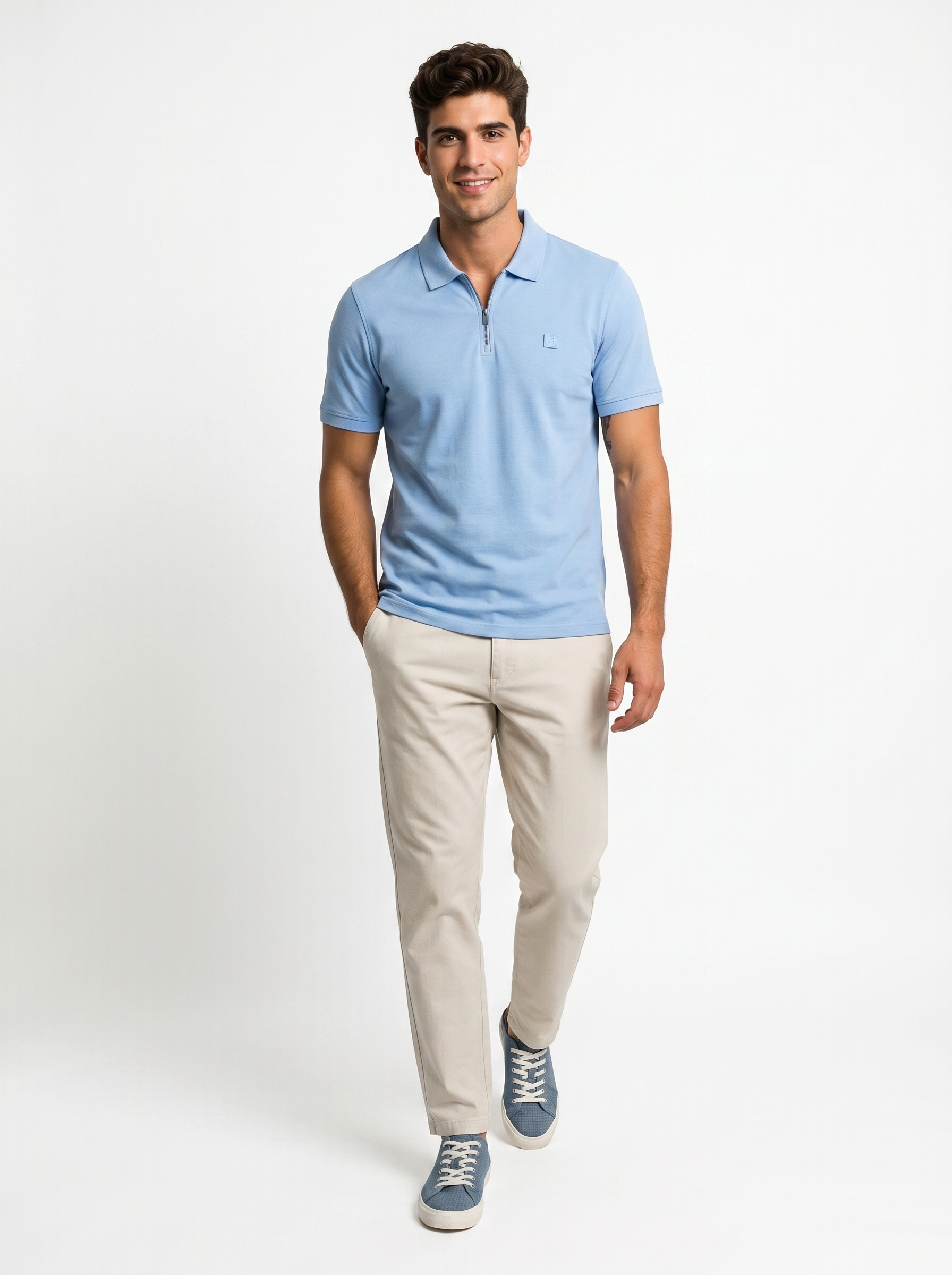 Travel Zip Polo T-Shirt