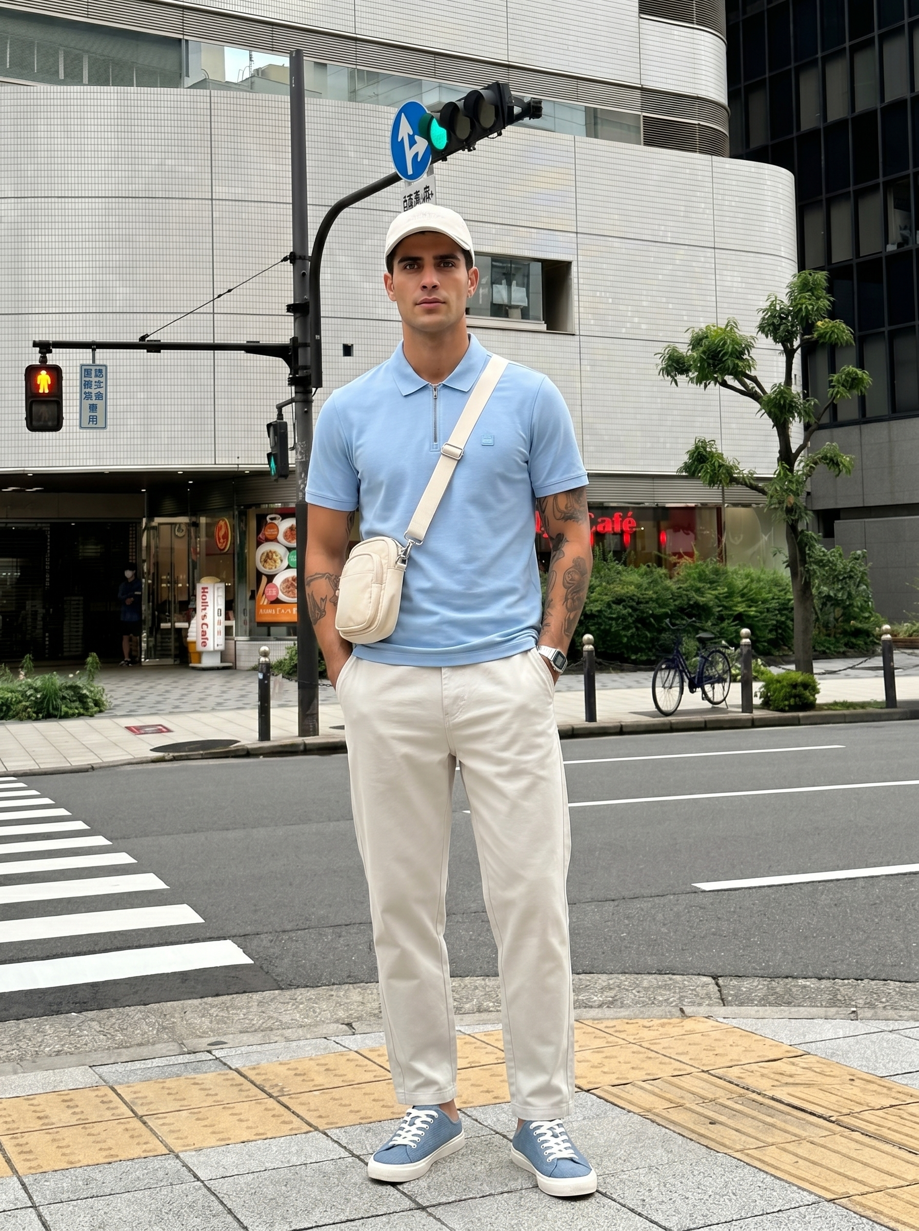 Travel Zip Polo T-Shirt