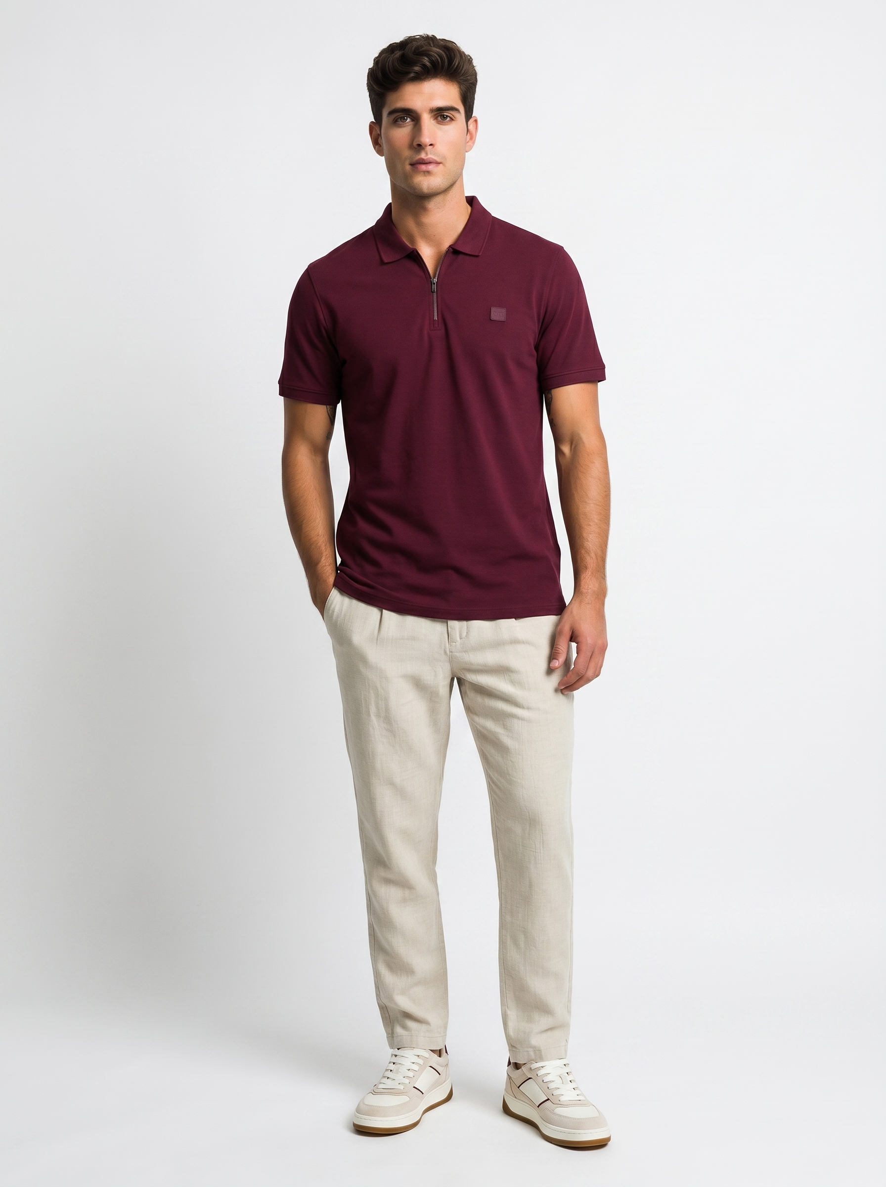 Travel Zip Polo T-Shirt