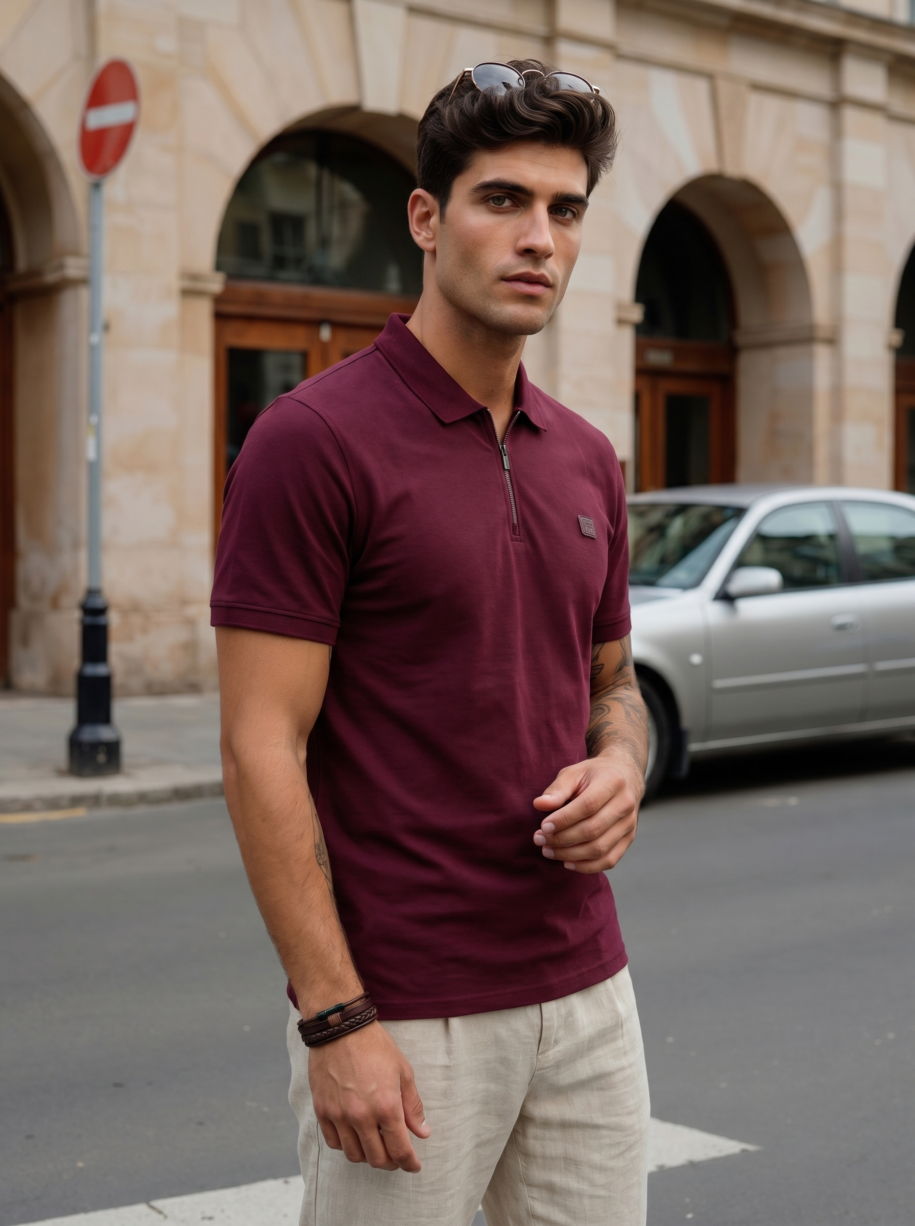 Travel Zip Polo T-Shirt