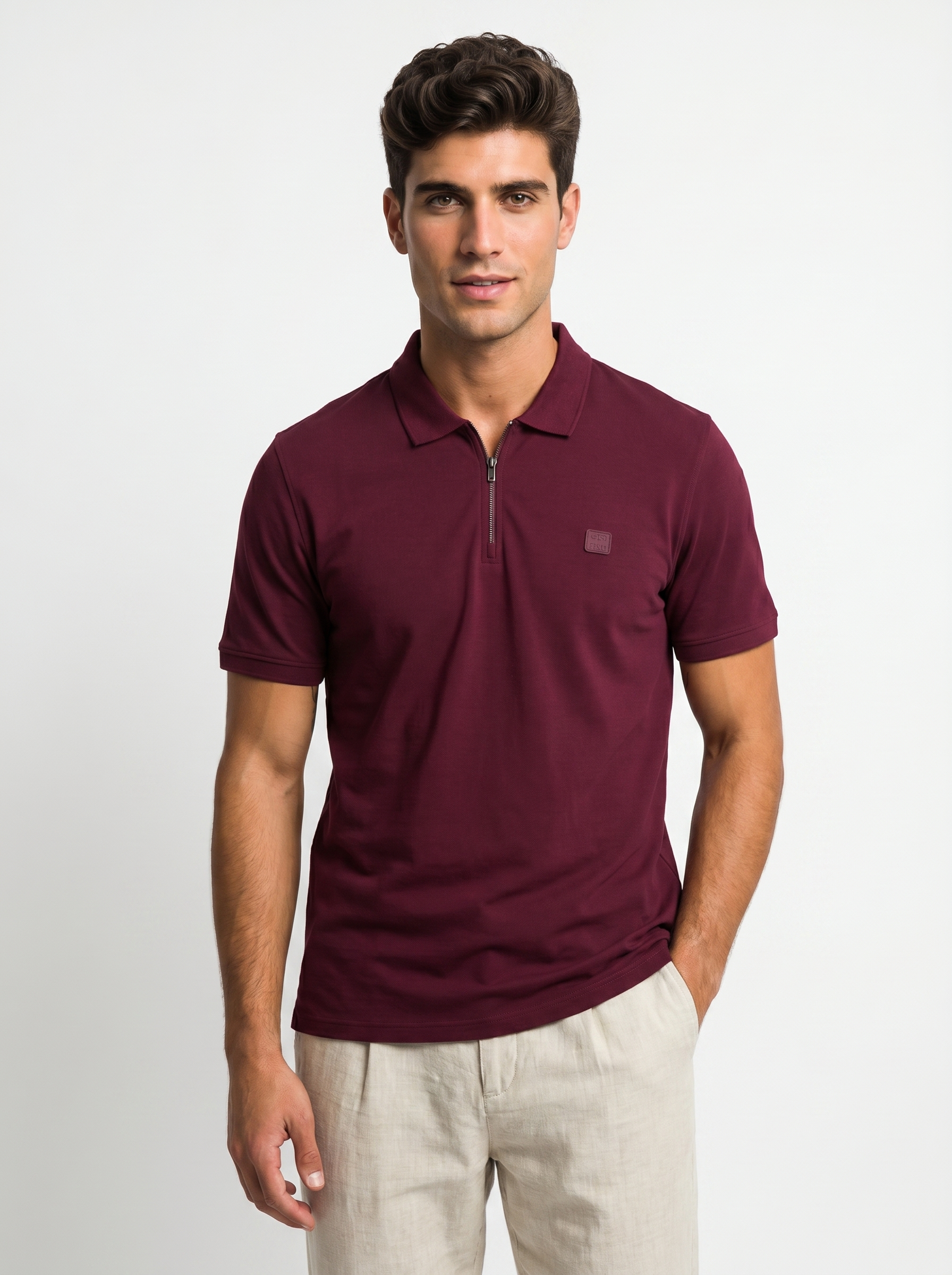 Travel Zip Polo T-Shirt