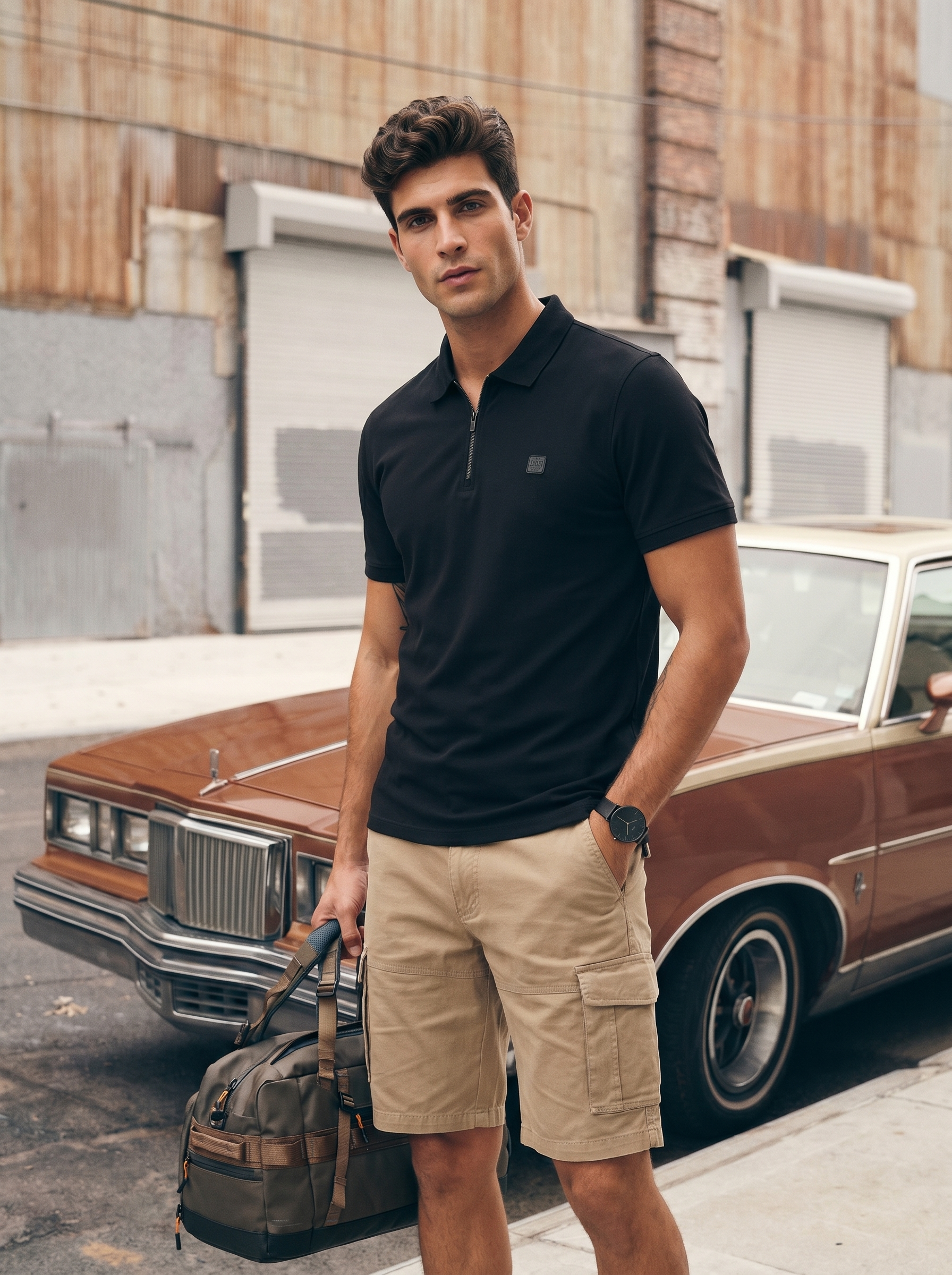 Travel Zip Polo T-Shirt