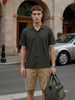 Textured Cuban Collar Shirt
