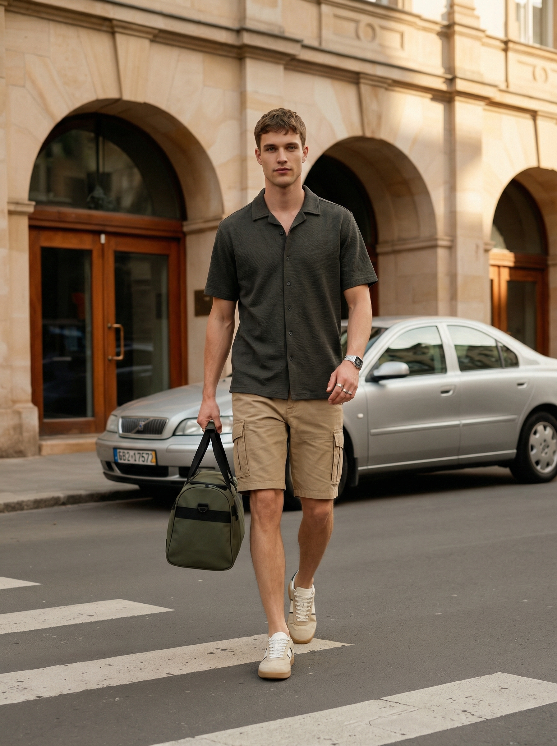 Textured Cuban Collar Shirt