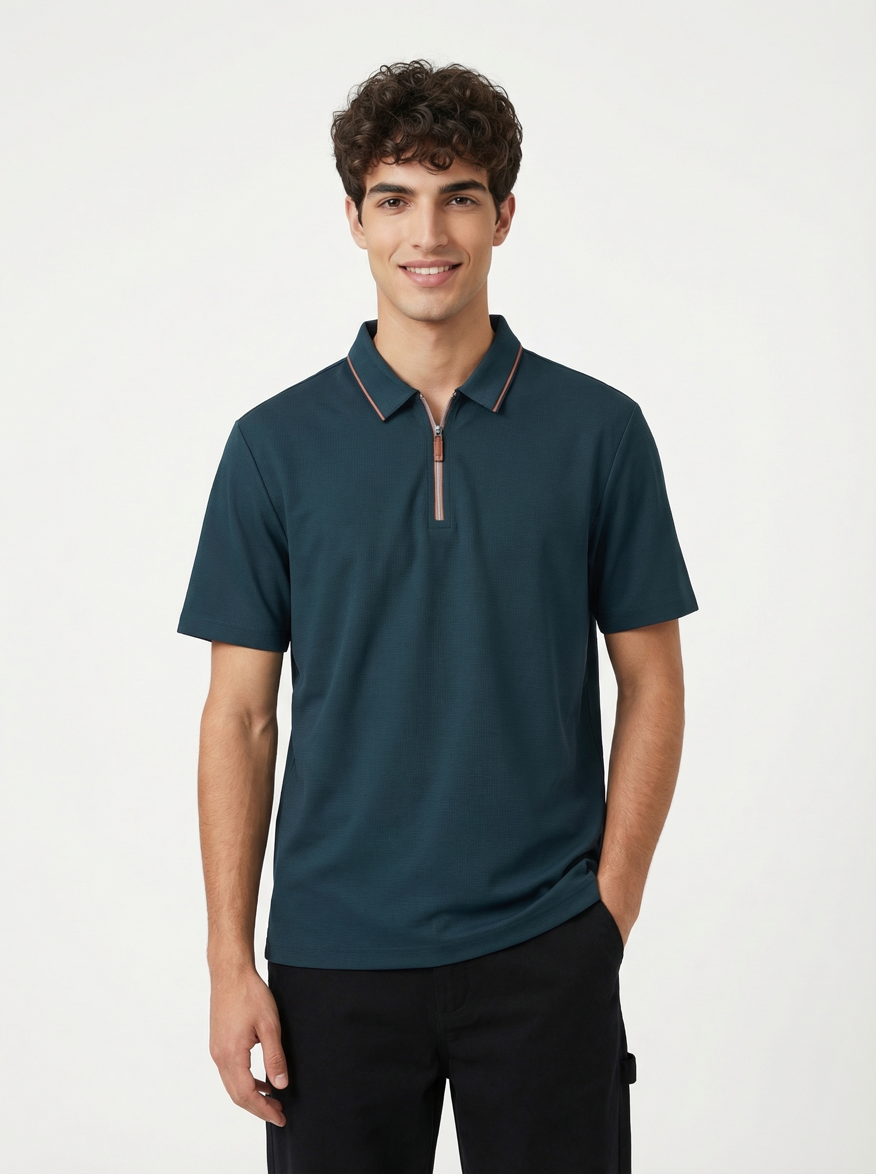 Aero Seamless Zip Polo T-Shirt