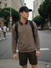 Quarter Zip Full Sleeve Polo T-Shirt
