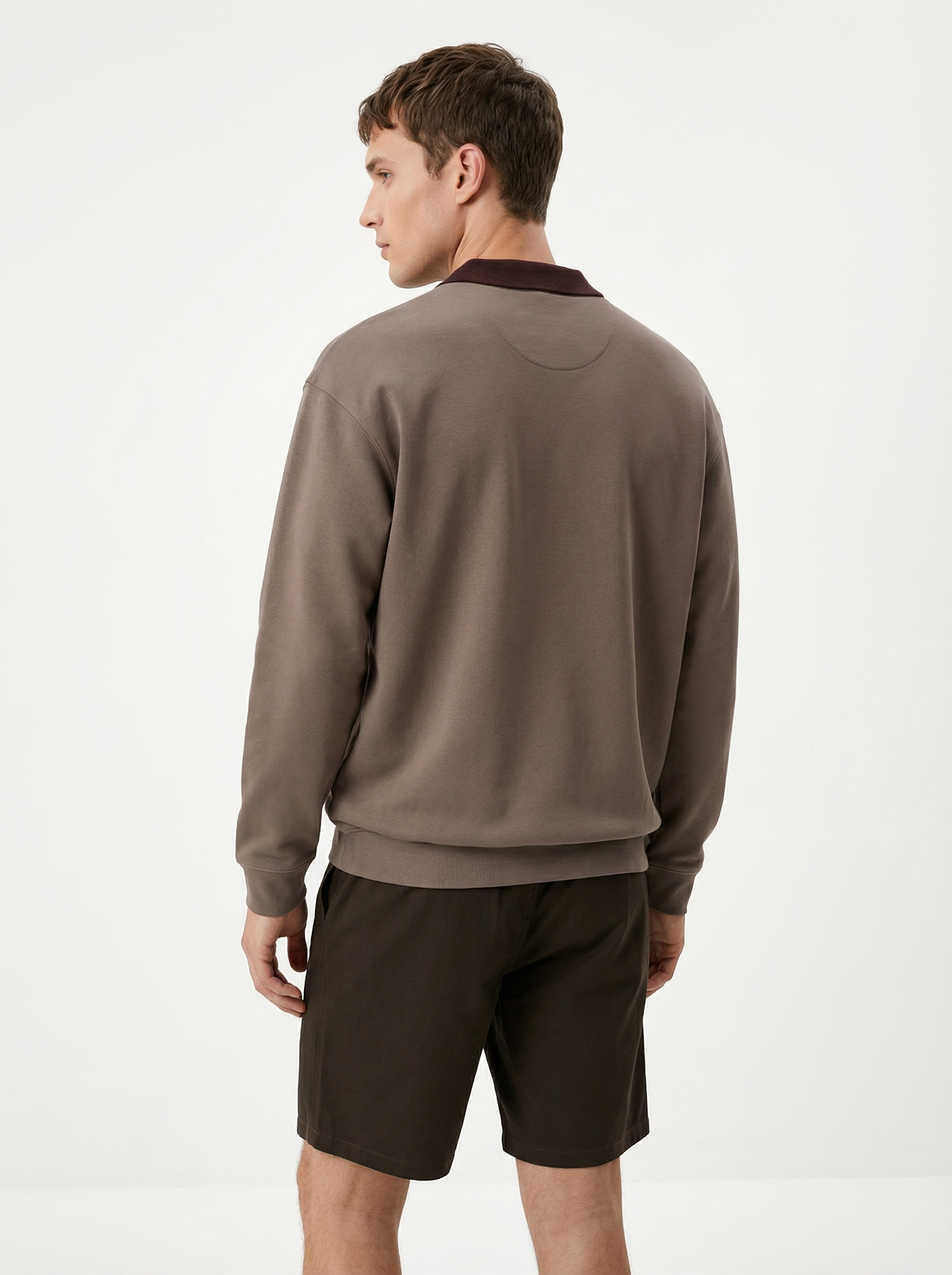 Quarter Zip Full Sleeve Polo T-Shirt