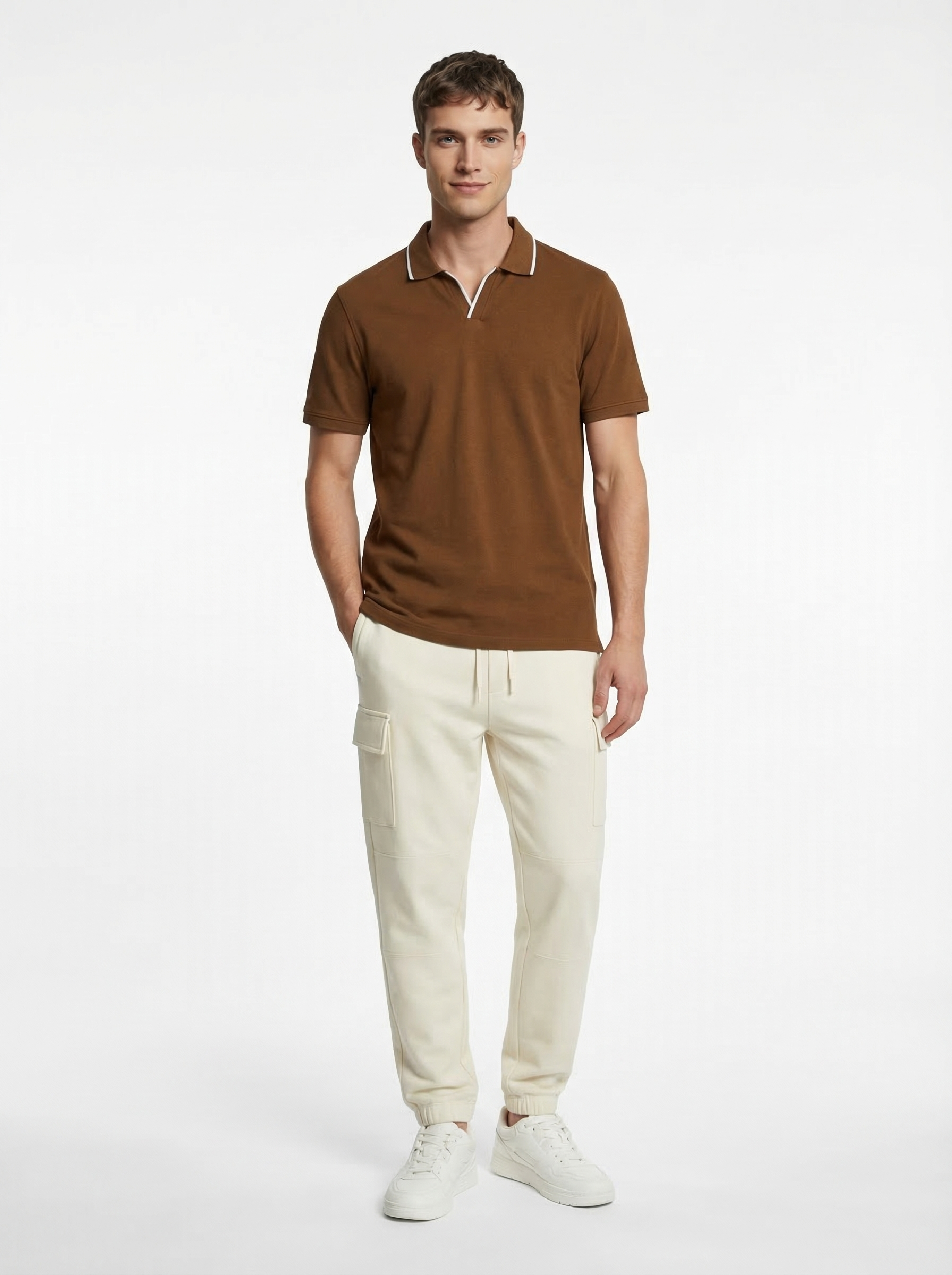 Tipped Johnny Collar Polo