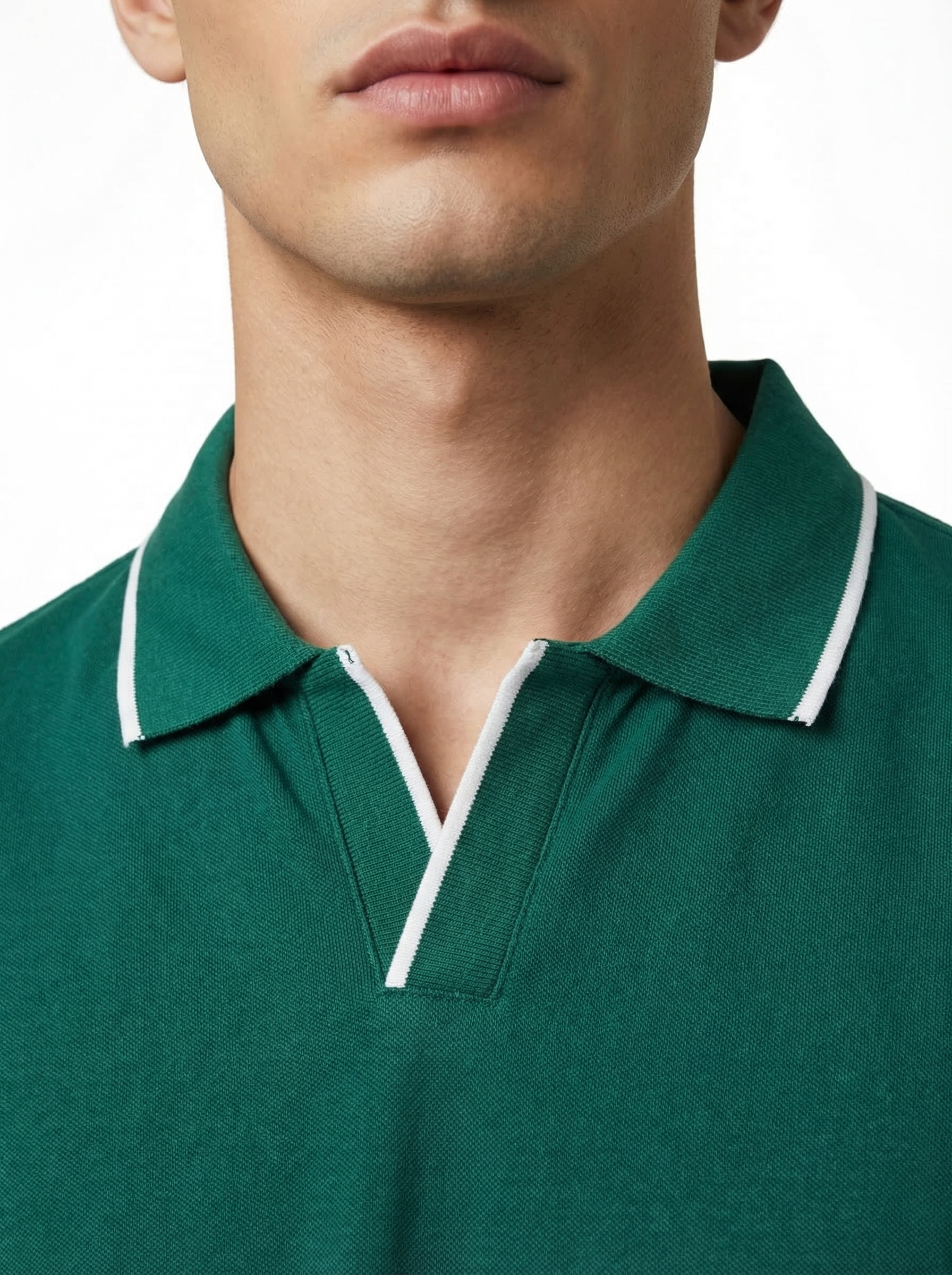 Tipped Johnny Collar Polo