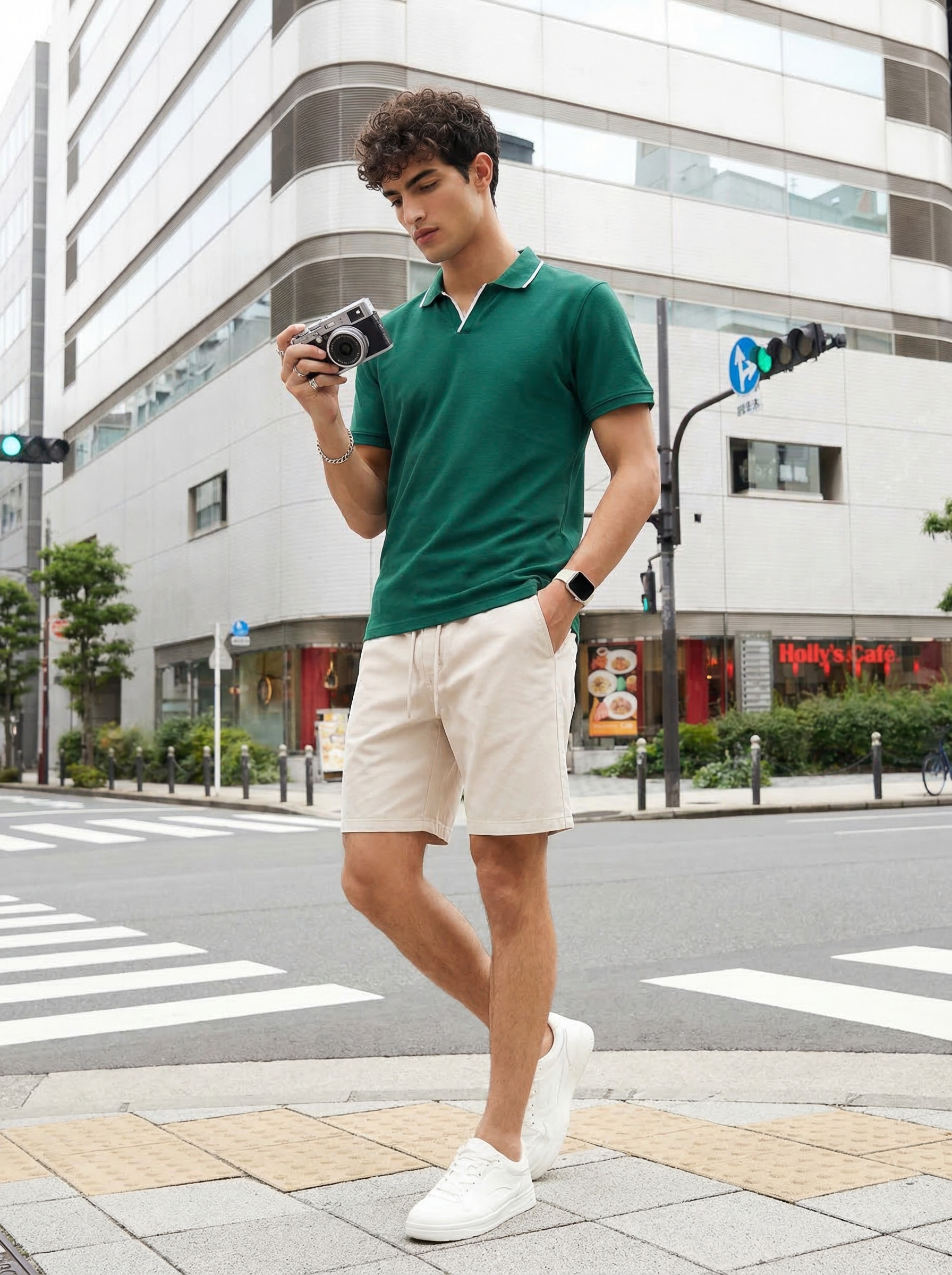 Tipped Johnny Collar Polo