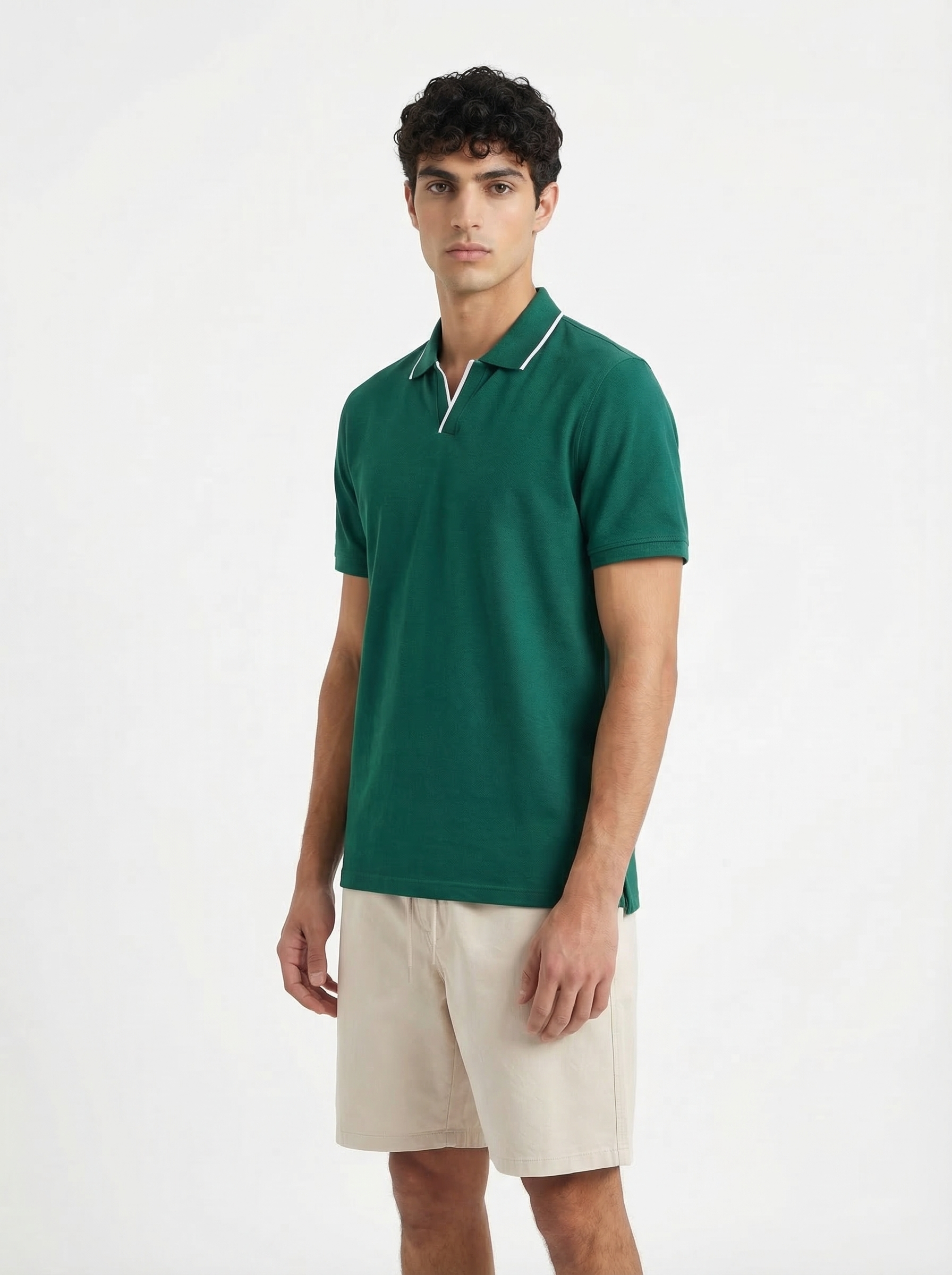 Tipped Johnny Collar Polo