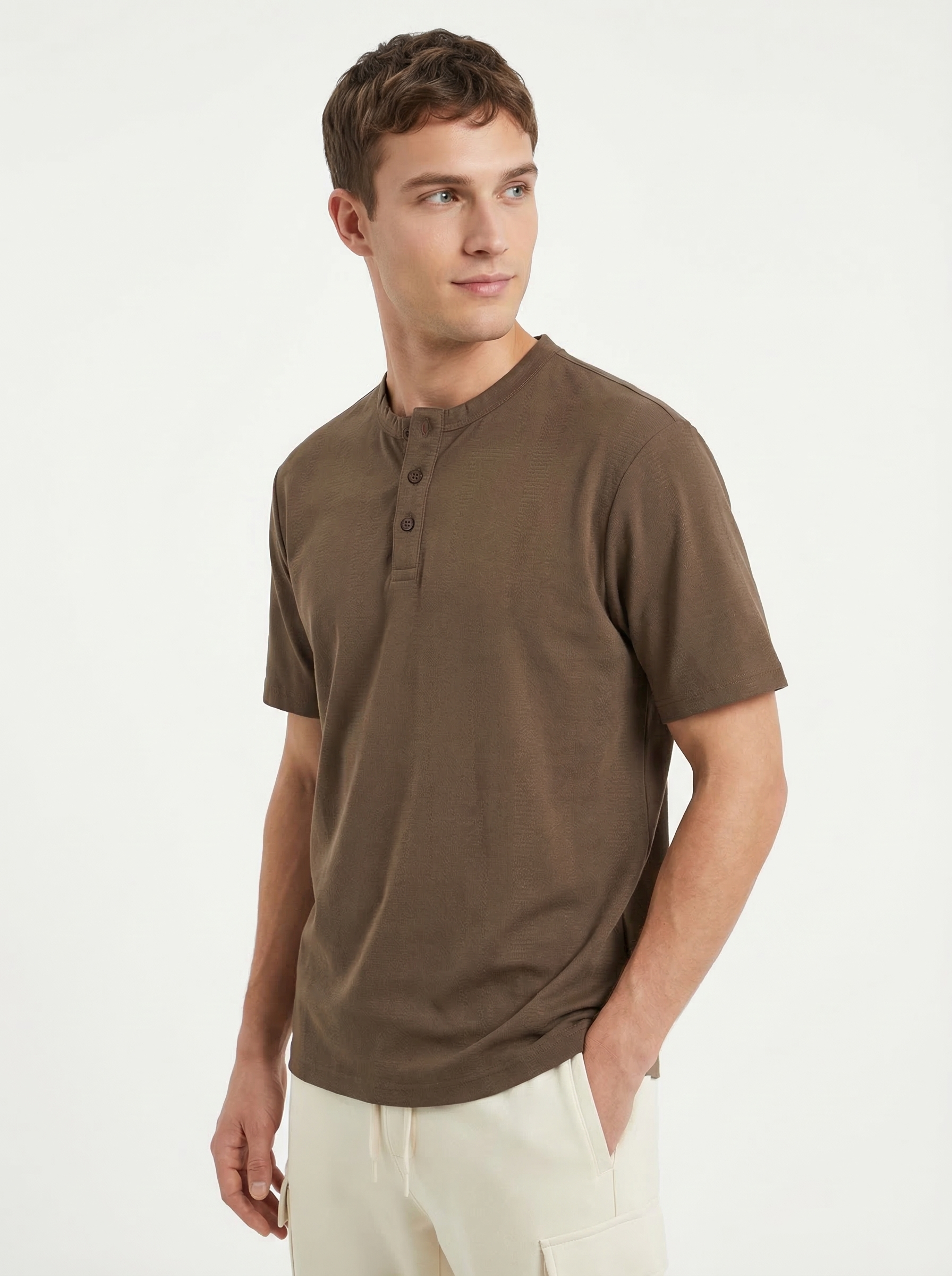 Textured Henley T-Shirt