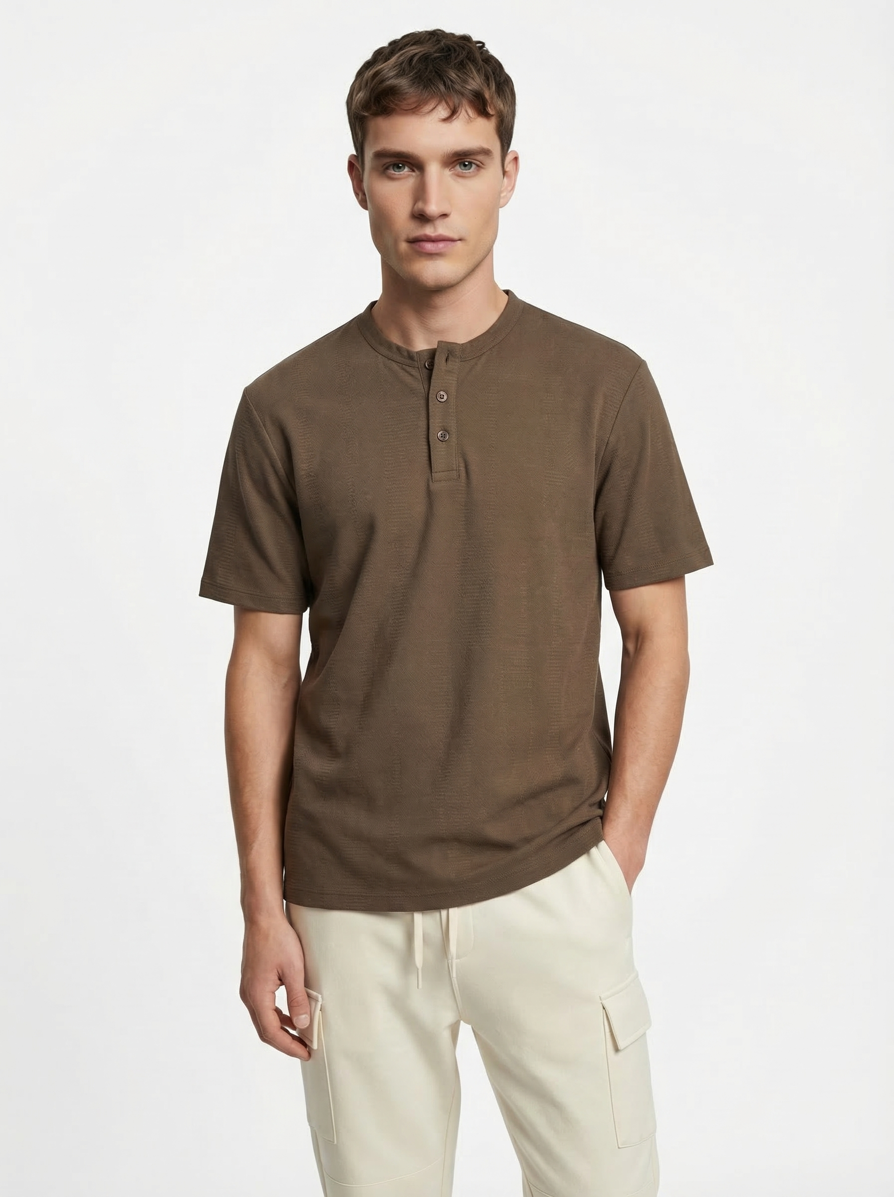 Textured Henley T-Shirt