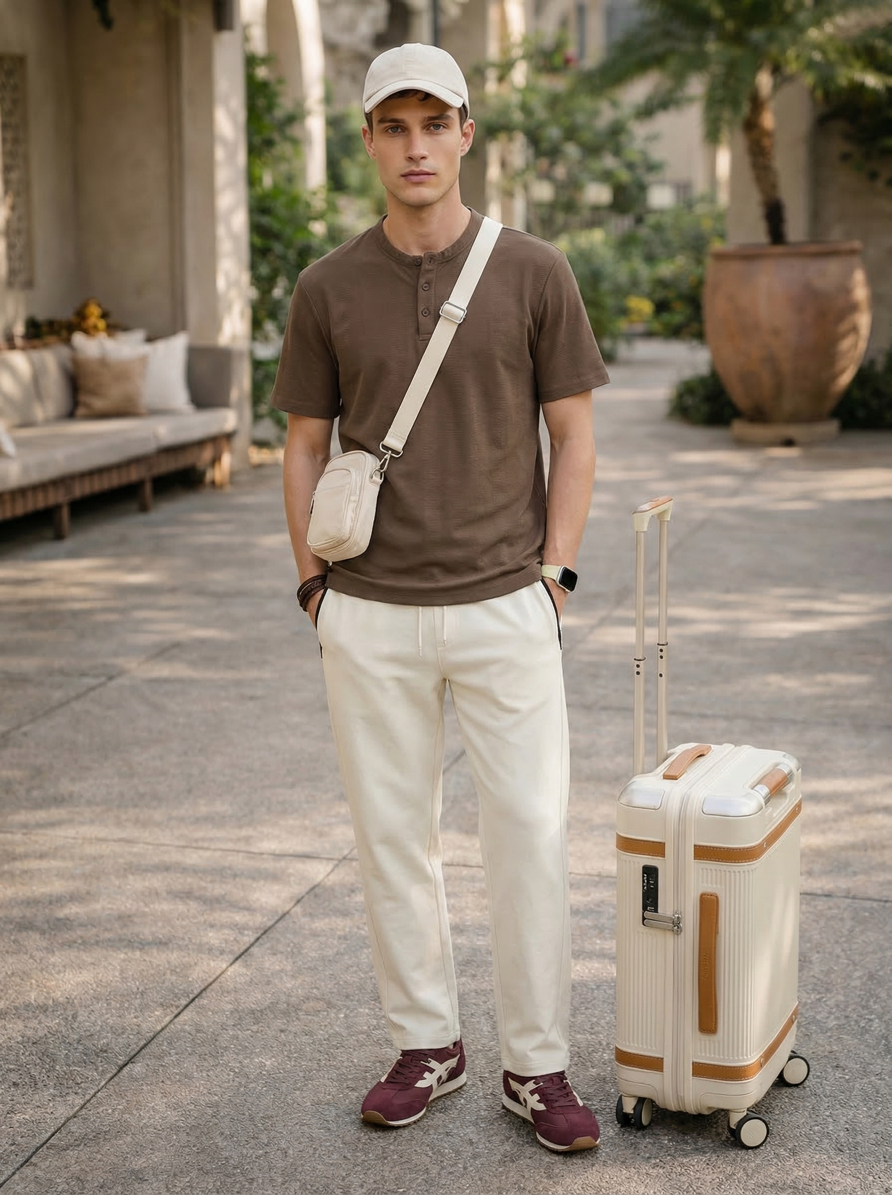 Textured Henley T-Shirt