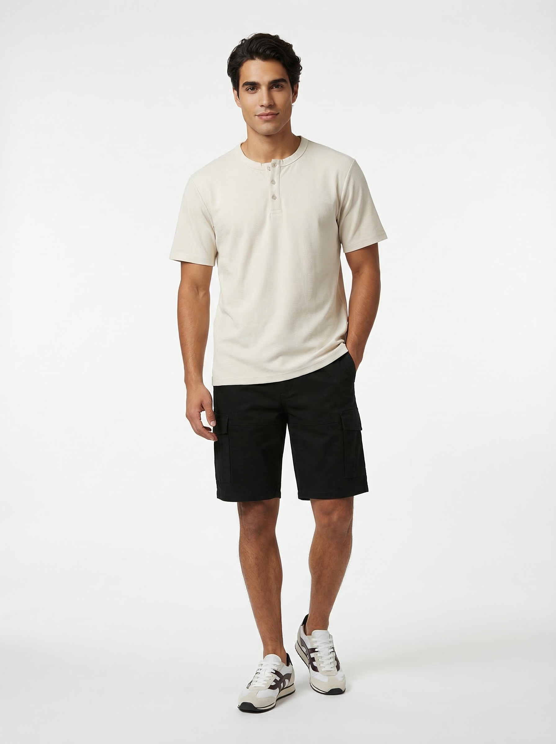 Textured Henley T-Shirt