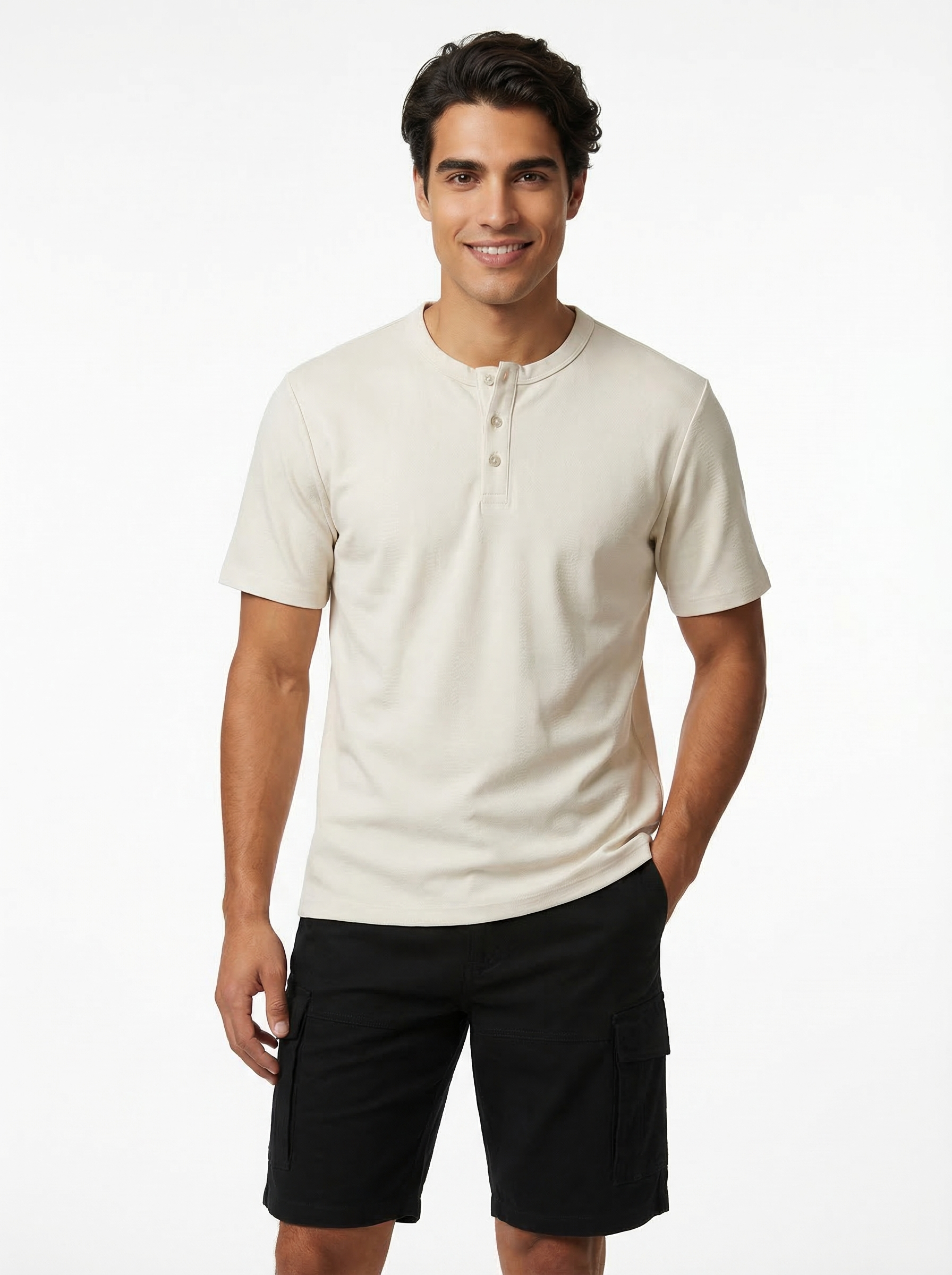 Textured Henley T-Shirt