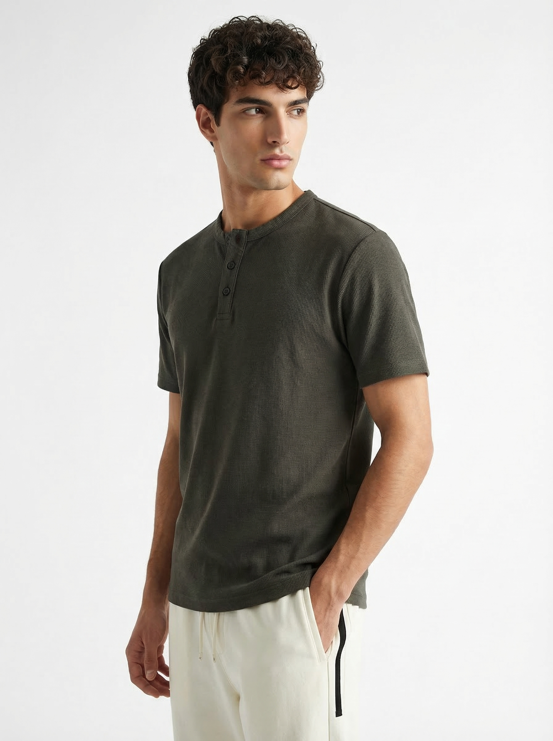 Textured Henley T-Shirt