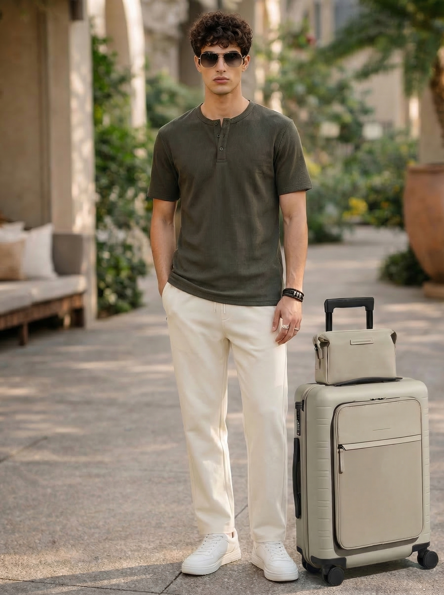 Textured Henley T-Shirt