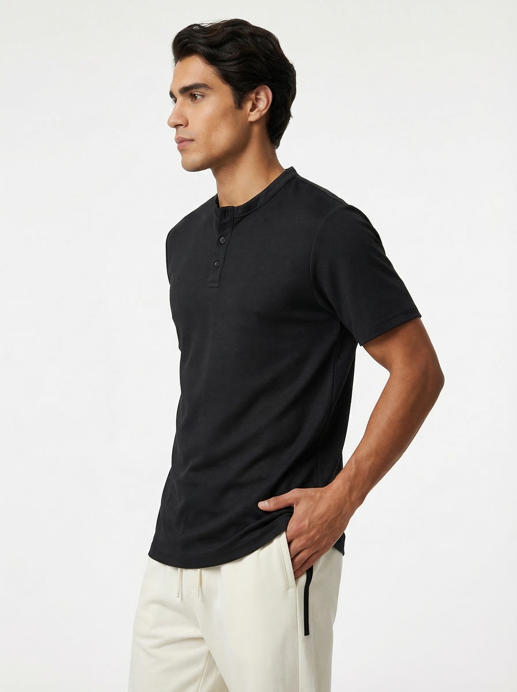 Textured Henley T-Shirt
