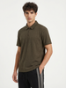 Textured Zip Polo